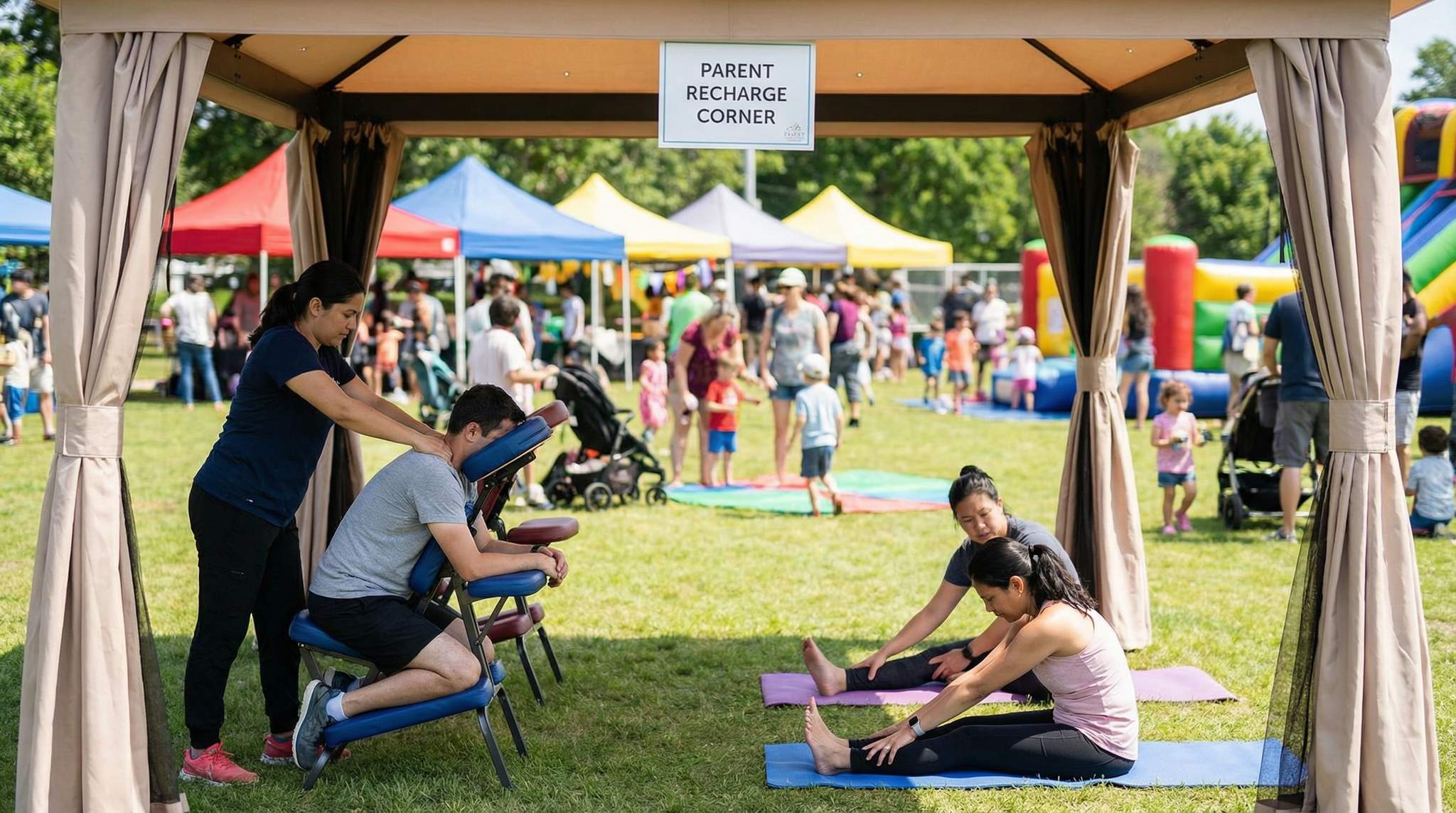 Parent Rest Micro-Sessions: 10-Minute Recharge Corners at Family Festivals