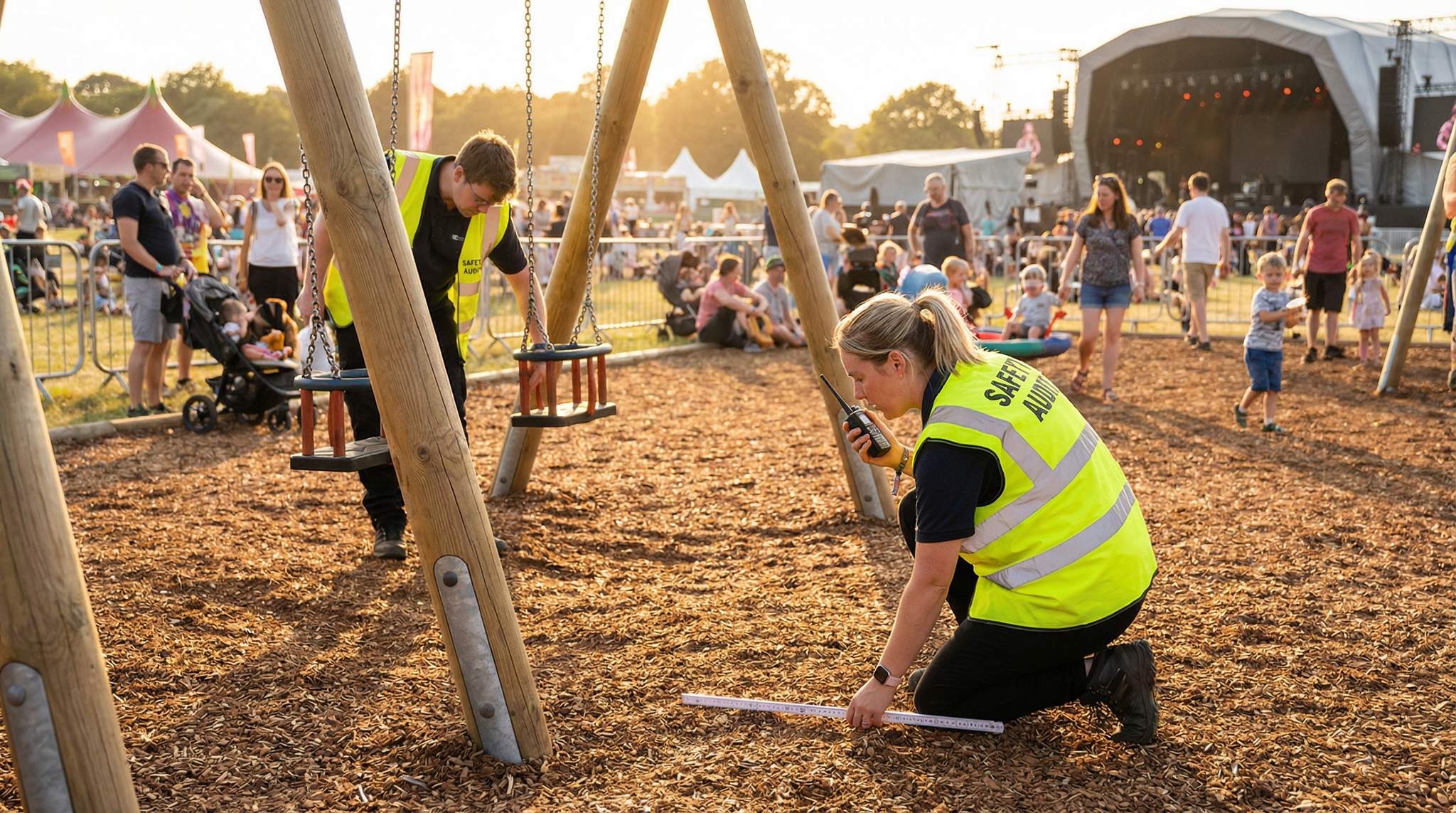 Playground Audits for Family-Friendly Festivals: Fall Zones, Surfacing, and Supervision