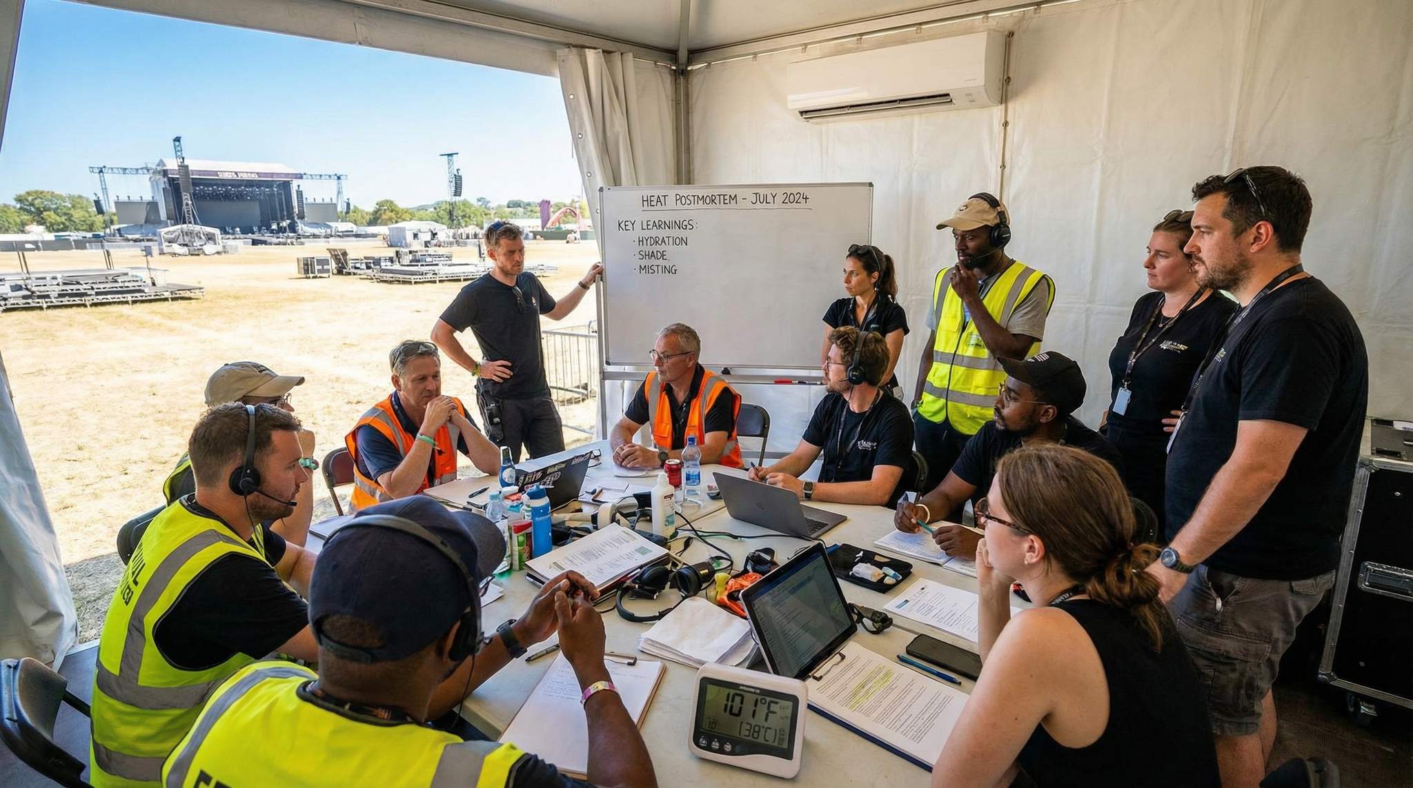 Postmortems with Heat-Specific Learnings for Summer Festivals