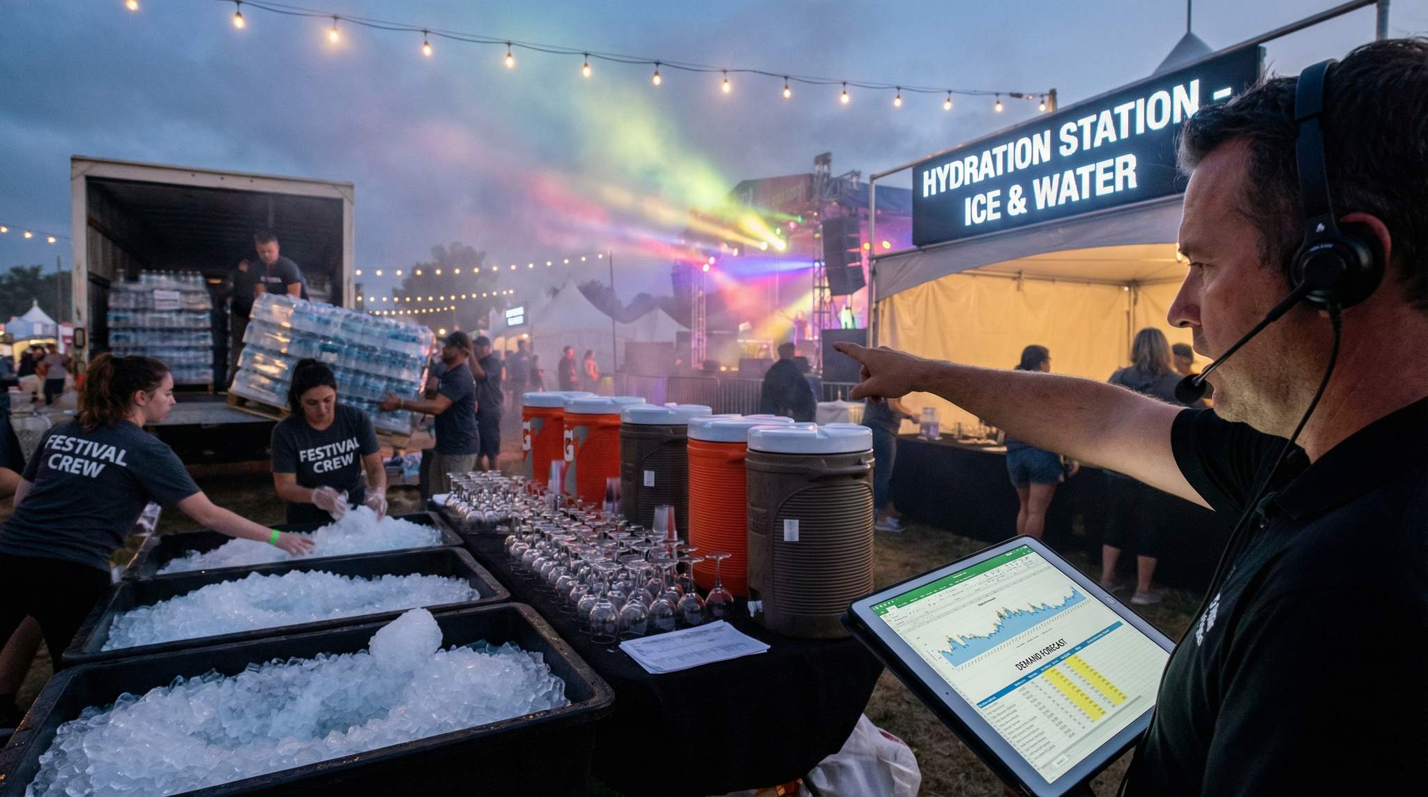 Predicting Ice, Glass & Water Demand at Wine Festivals: Using Weather and Data to Prevent Service Breakdowns
