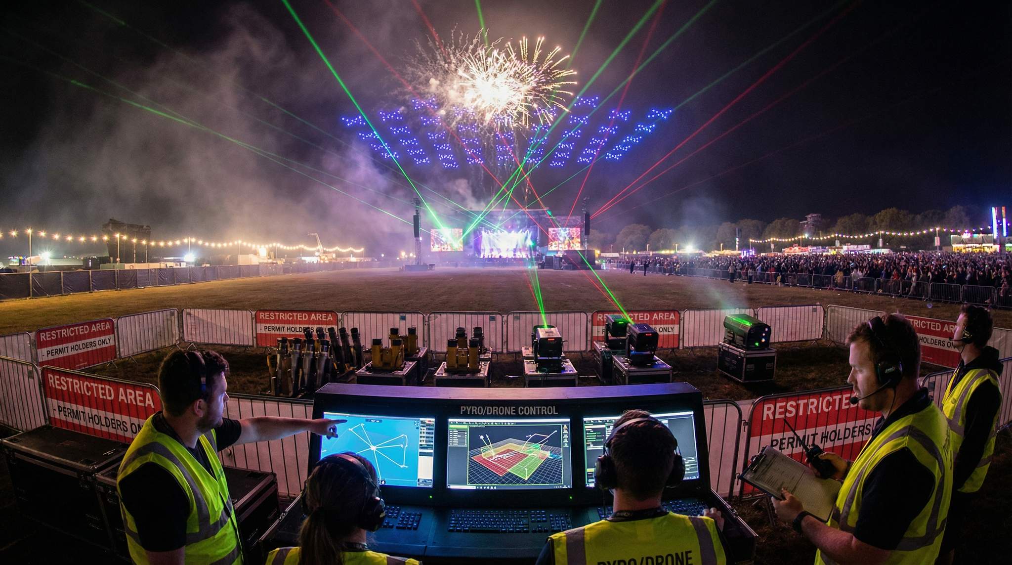 Pyro, Lasers, Drones: Festival Spectacle With Permits