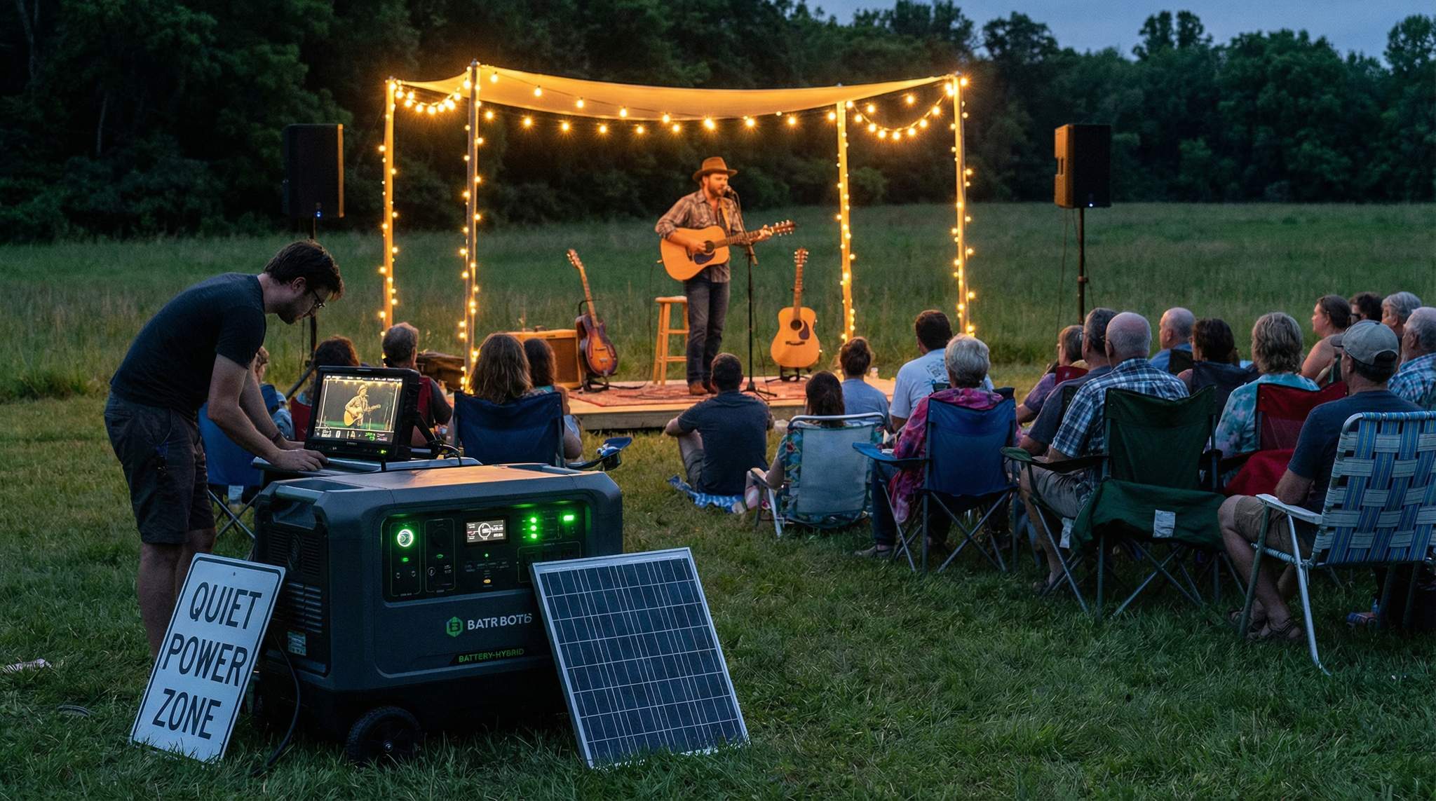 Discover how festival organisers use battery hybrids, cleaner generators and smart planning to eliminate rumble for better sound and happier neighbours.
