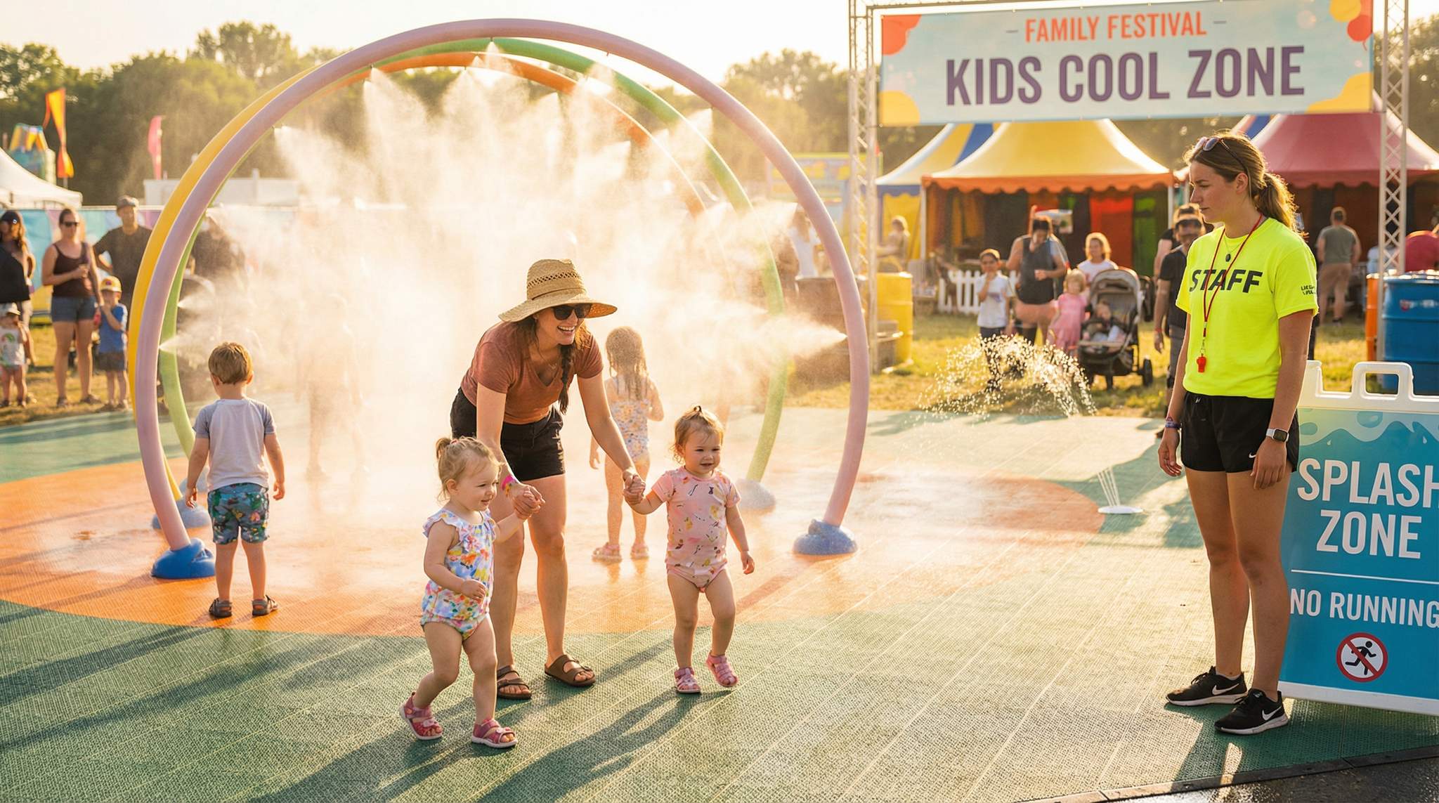 Safe Water Play at Family Festivals: Splash Pads and Misters