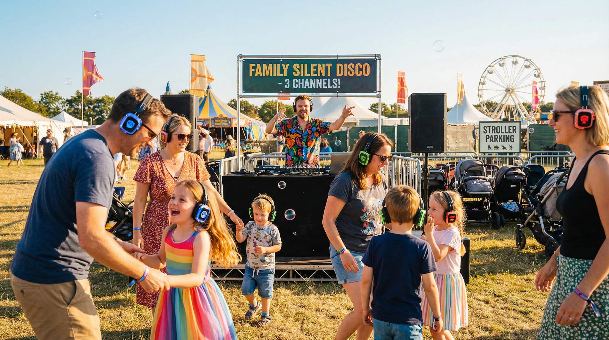 Bring family festivals alive with daytime silent discos.
