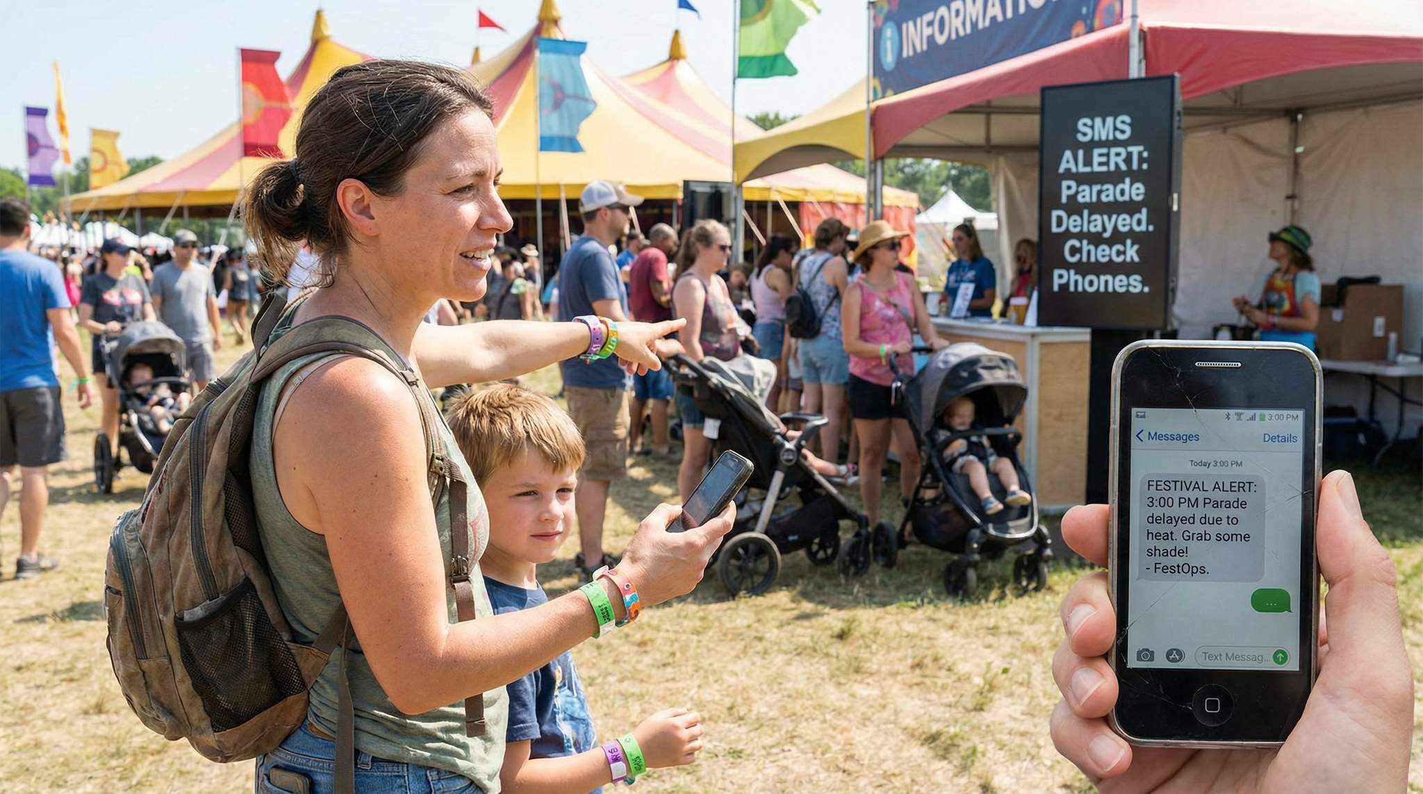 SMS Alerts at Family-Friendly Festivals: Keeping Guardians Informed Without Apps