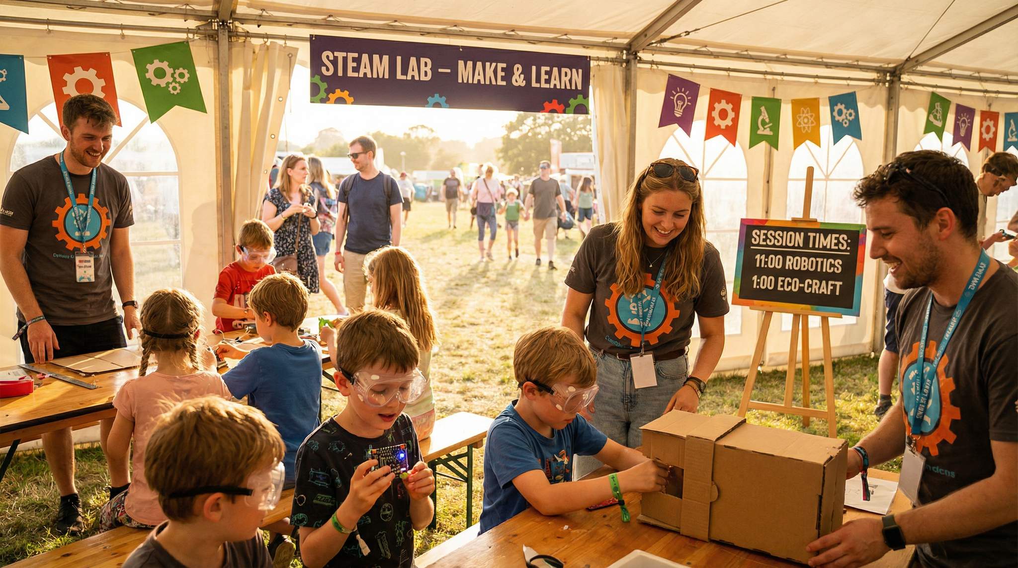 STEAM Tents at Family Festivals: Maker Labs for Curious Minds
