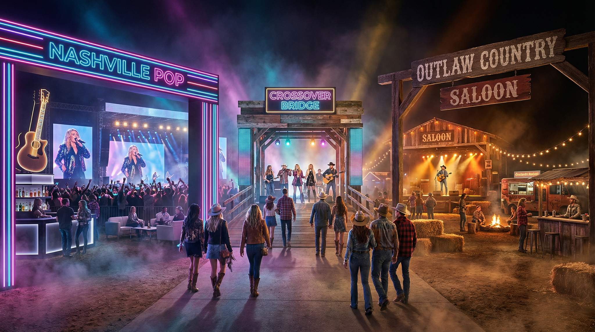 Two-Festival Campus: Nashville Pop x Outlaw Districts