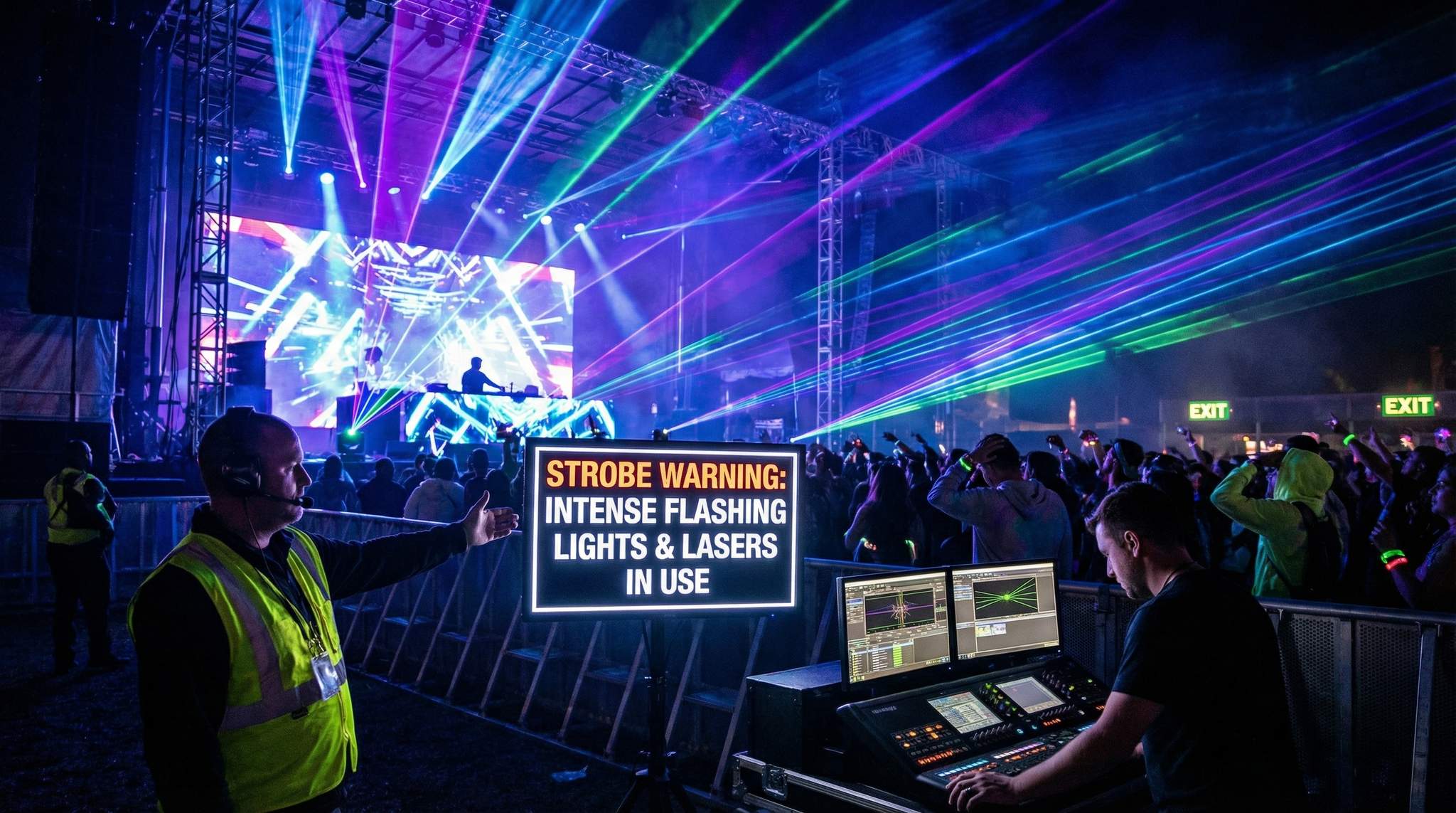 Visual Language for Bass Music Festivals: Lasers, Low-Light, and Safety