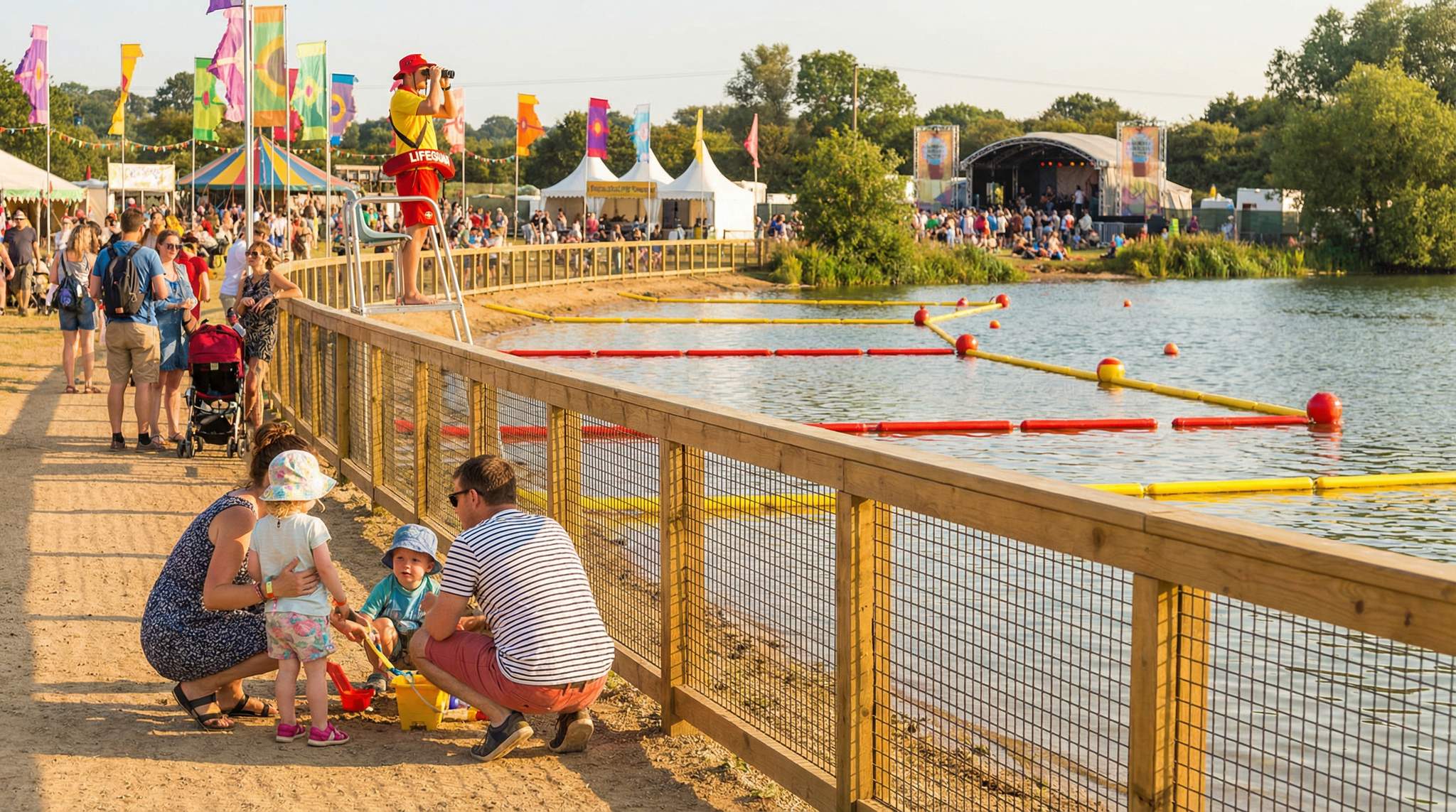 Waterfront Family Zones at Festivals: Railings, Float Lines, and Lifeguards