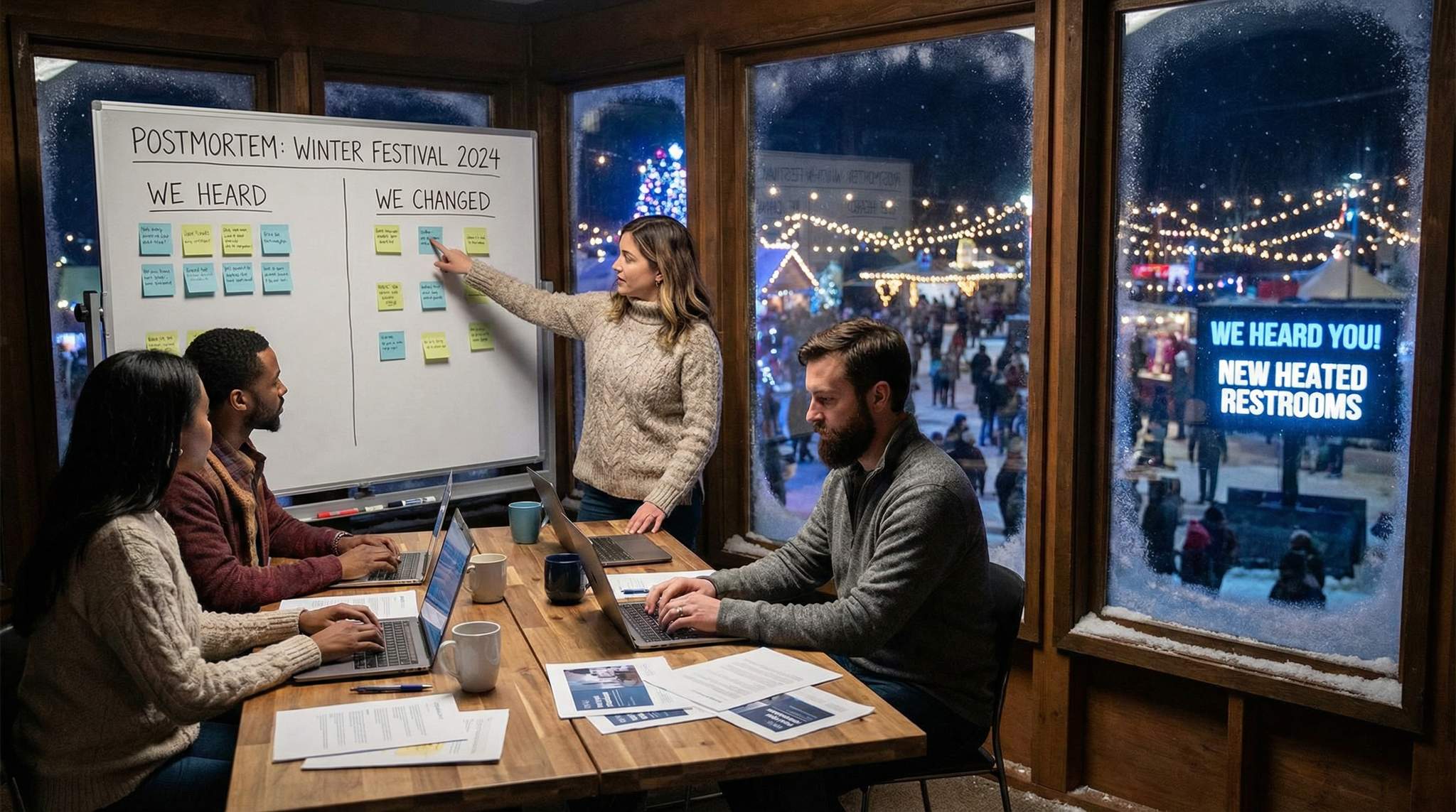 Winter Festival Postmortems that Stick: Publishing “We Heard/We Changed”