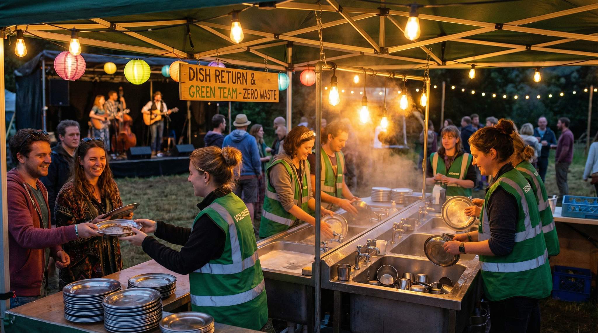 Zero-Waste Folk Festivals: Reusables, Dish Tents, and Volunteer &ldquo;Green Teams&rdquo;