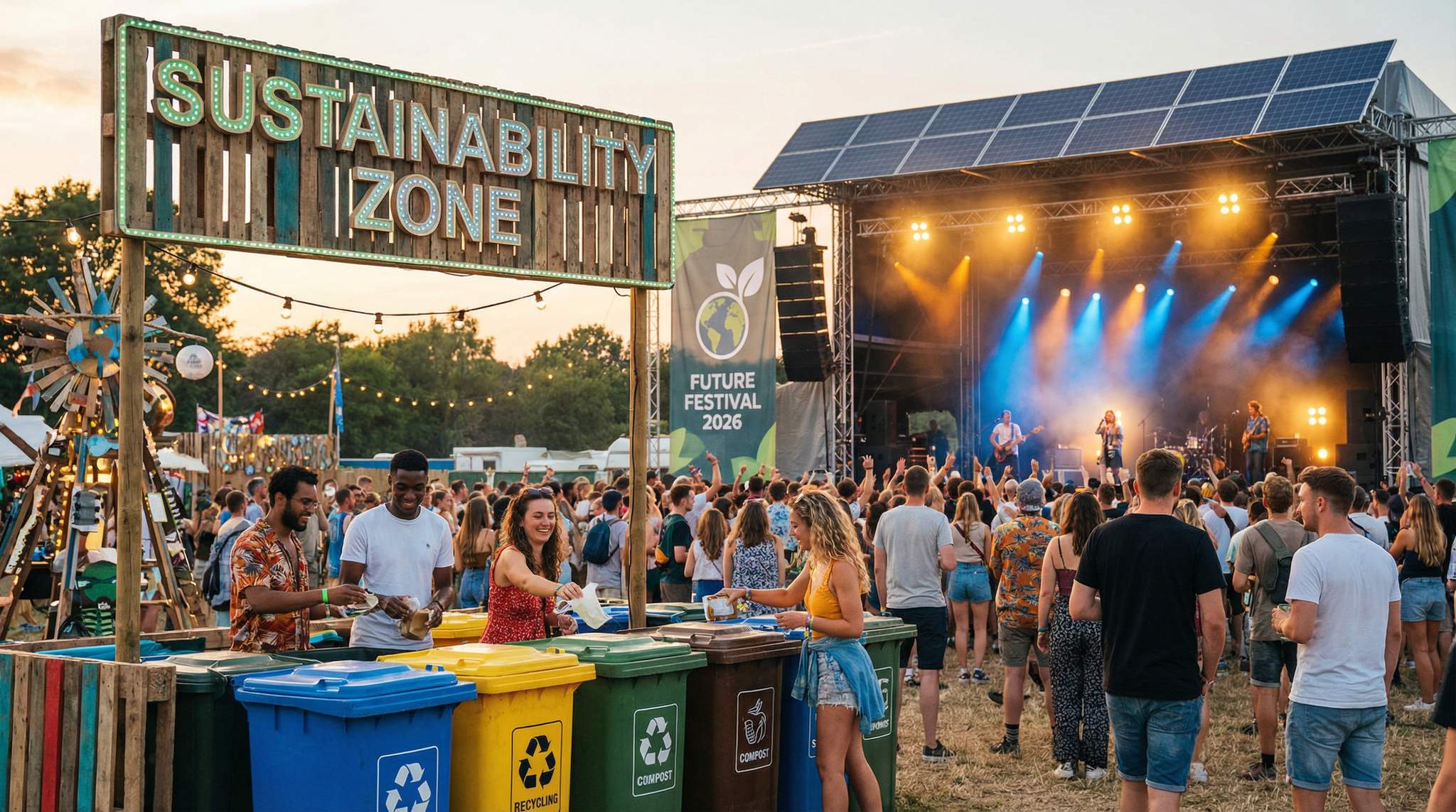 Learn how to plan a greener music festival in 2026.
