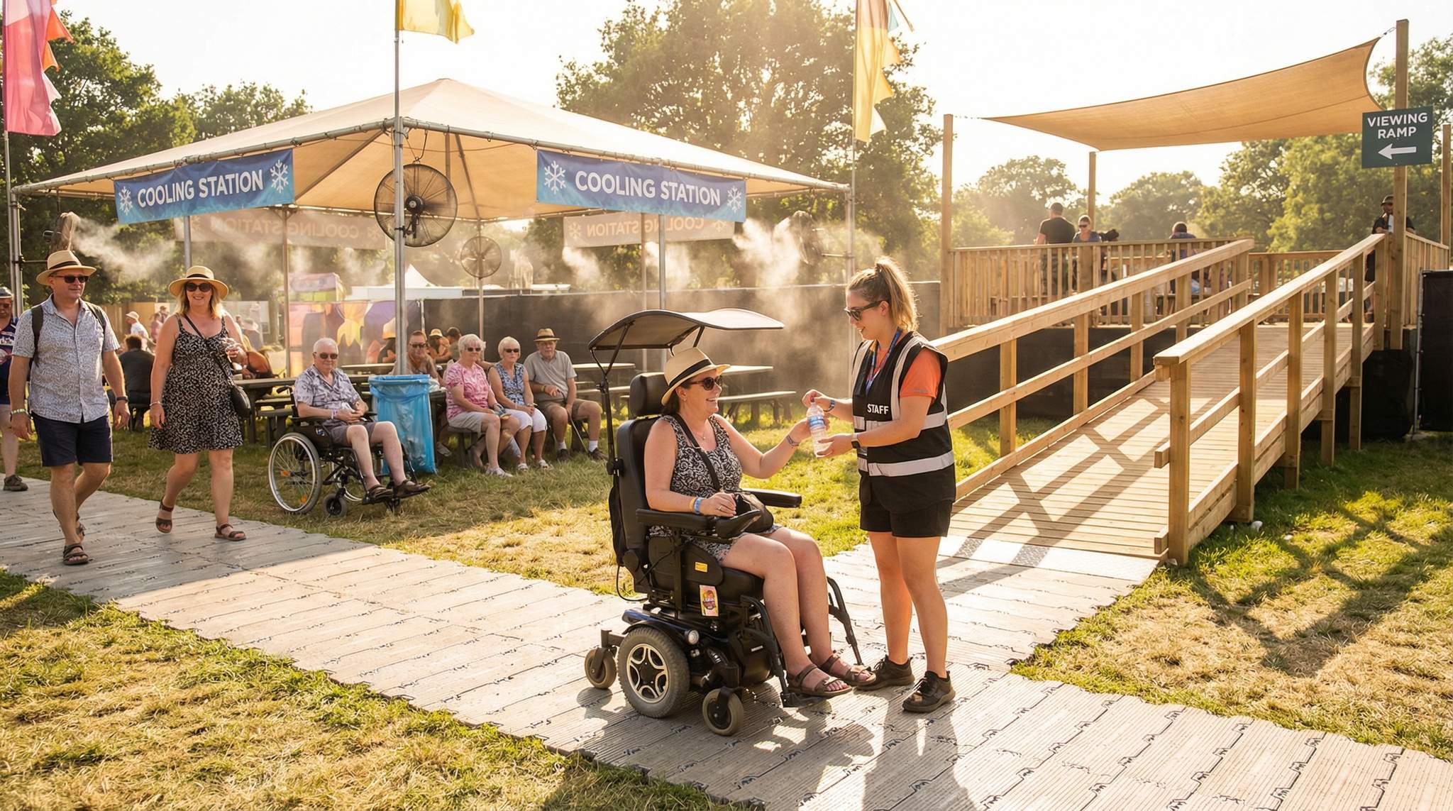 Accessibility in Summer Festivals: Cooling, Surfaces, and Ramps