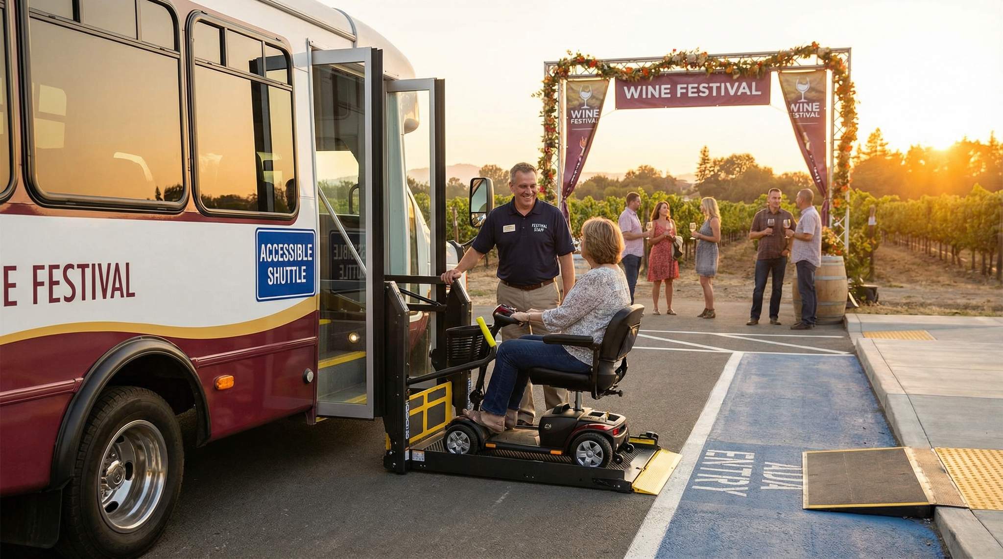 Accessible Transport & ADA Boarding: Keeping Your Wine Festival Accessible from Curb to Pour