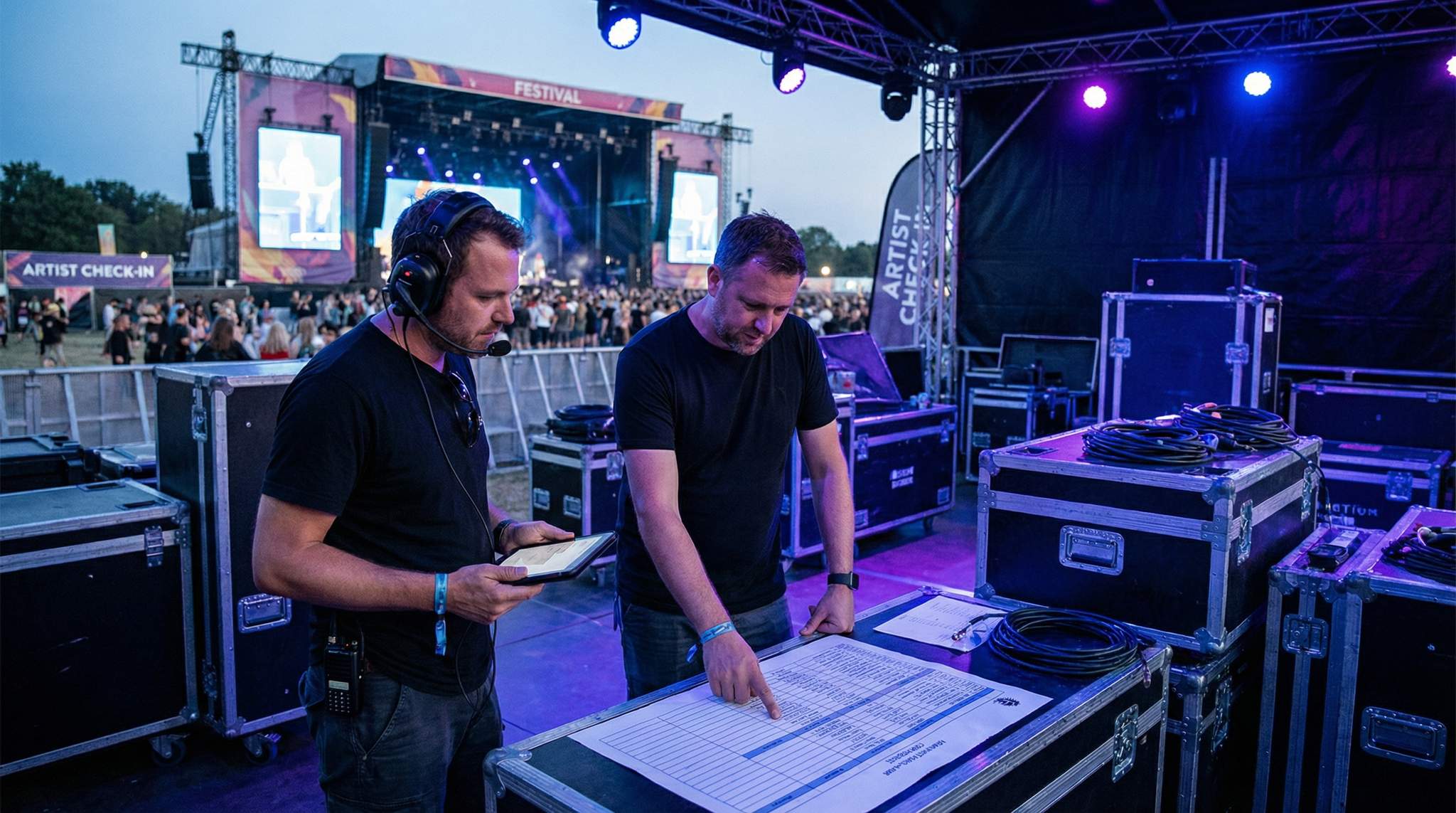 Advancing the Festival Show: Pre-Event Coordination with Artists