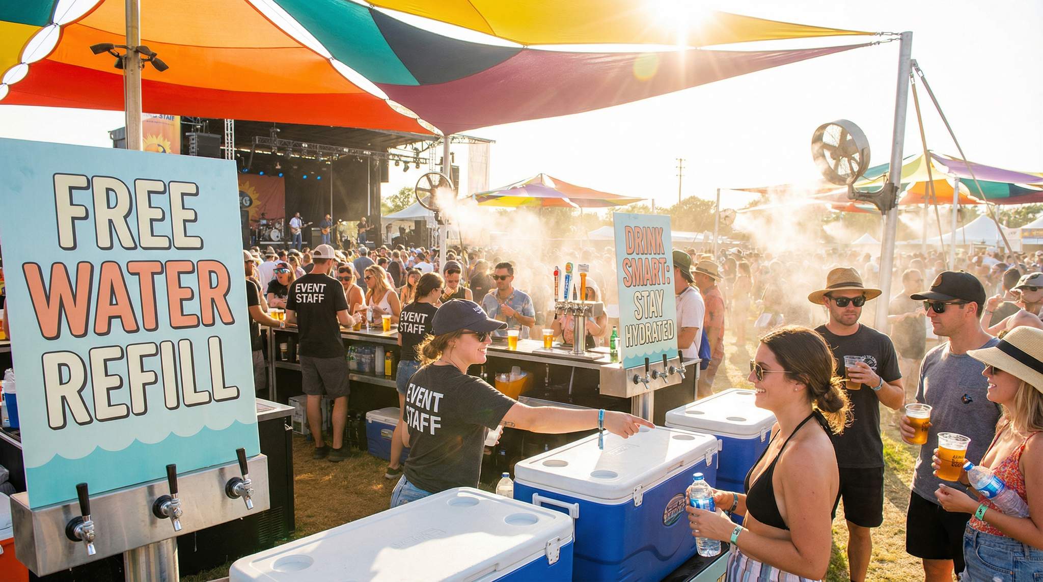 Alcohol Service in Direct Sunlight: Keeping Festival-Goers Safe and Hydrated