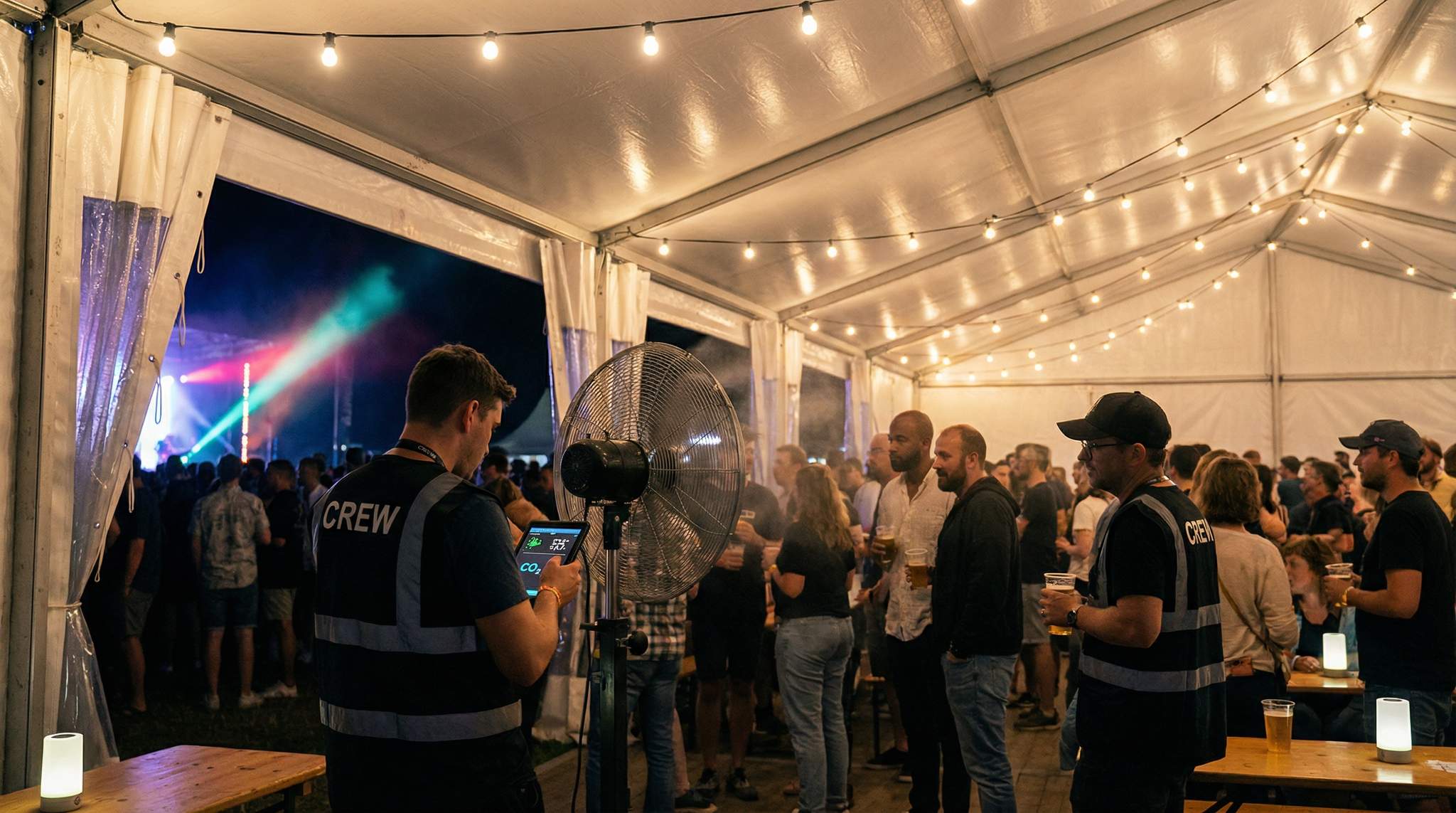 Ambient Control Inside Festival Beer Tents: Light, UV, and Temperature