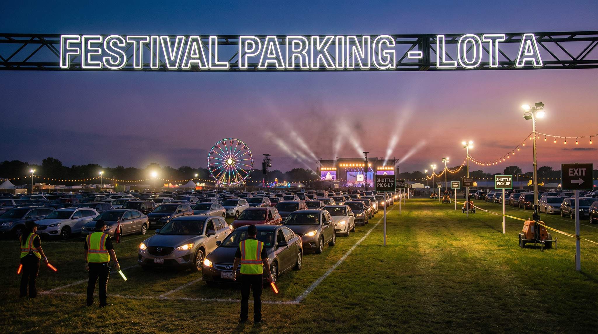 Attendee Parking Lot Planning for Festivals