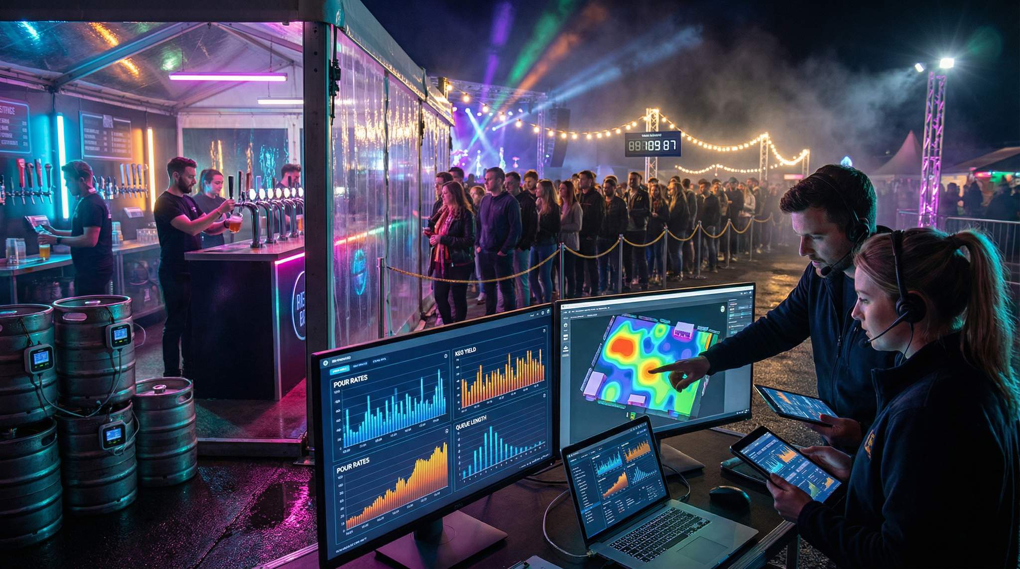 Beer Festival Operations Analytics: Pours, Yield, and Queue Telemetry