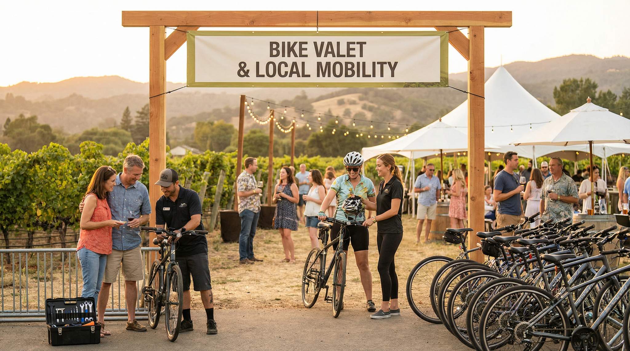Bike Valet & Local Mobility: Adding a Green Edge to Your Wine Festival