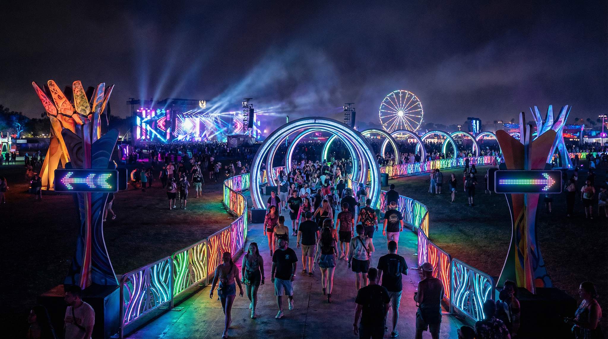 Blending Festival Layout with Aesthetics and Theme