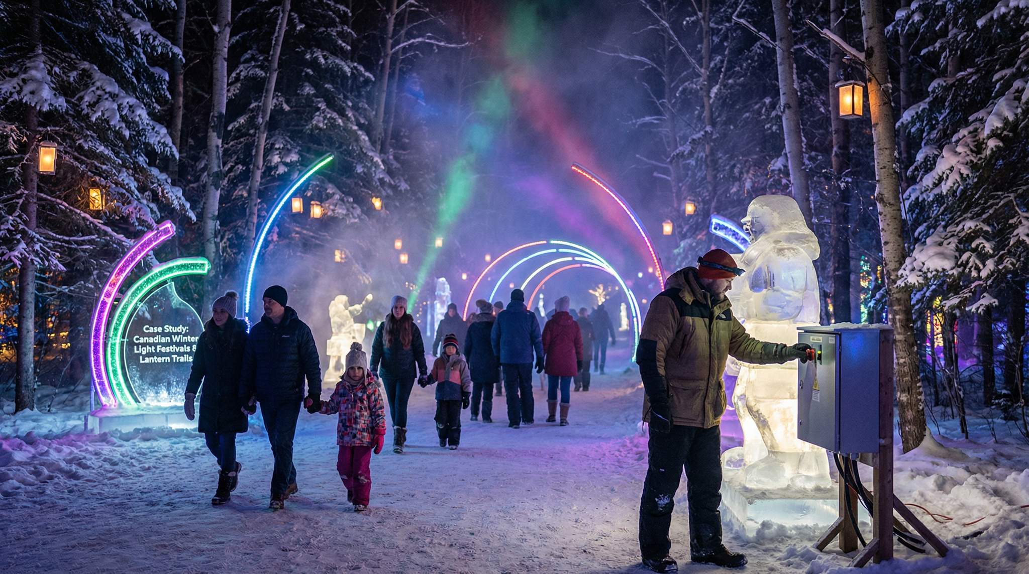 Case Study: Canadian Winter Light Festivals & Lantern Trails