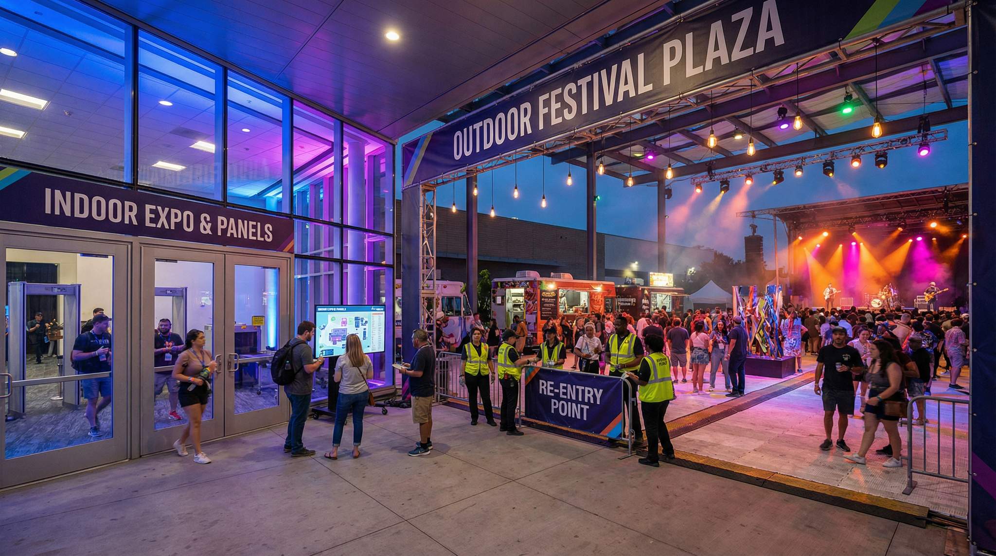Case Study: Hybrid Festival Venues &ndash; Convention Centers + Outdoor Plazas