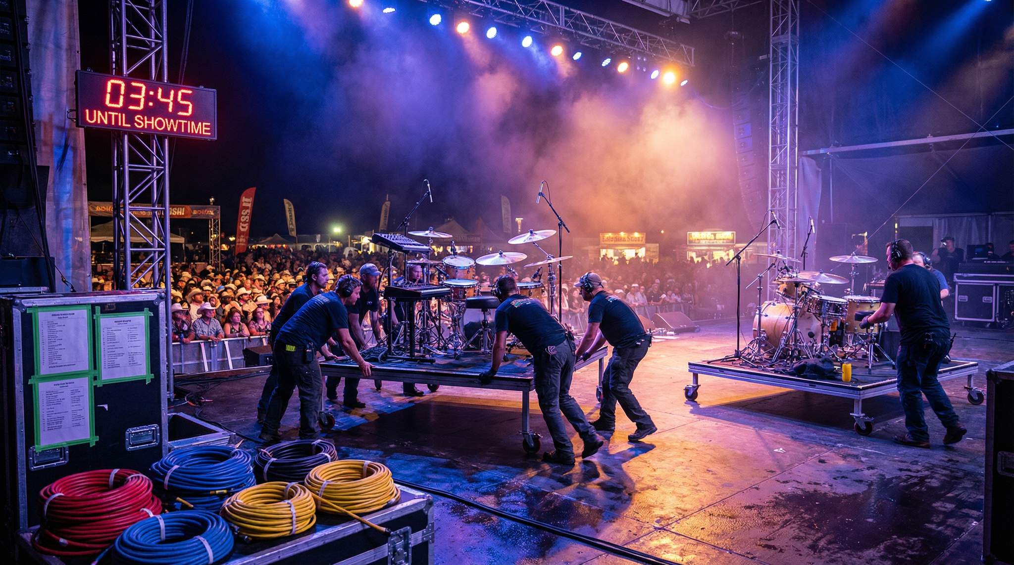 Changeovers at Country Speed: Rapid Stage Transitions at Country Music Festivals