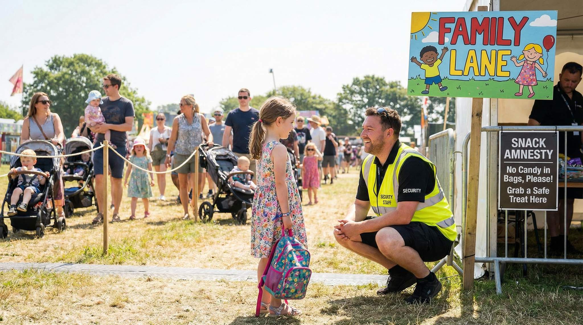 Child-Safe Festival Bag Check and Gate Screening