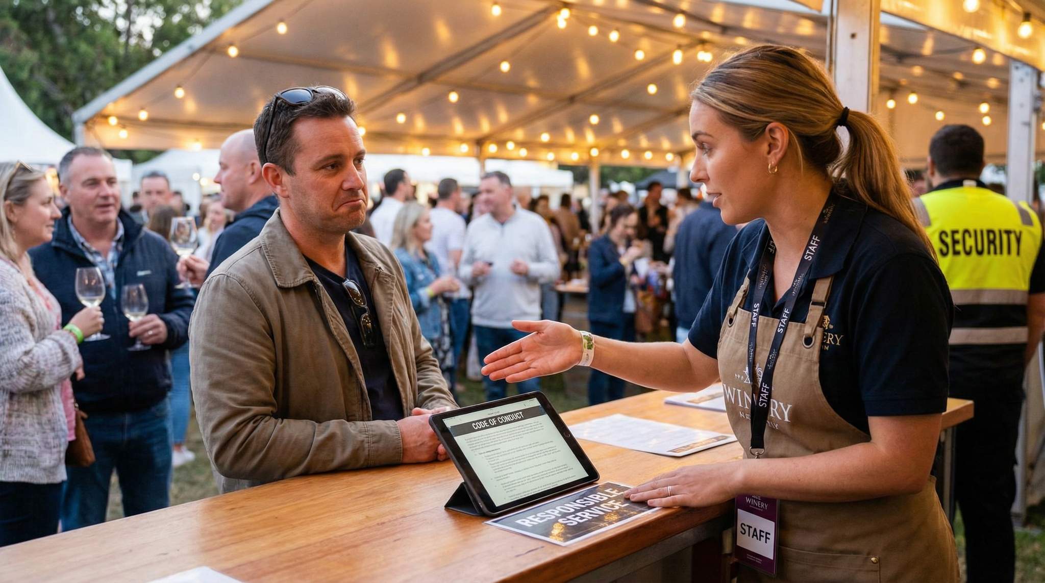 Code of Conduct for Wineries & Staff at Wine Festivals
