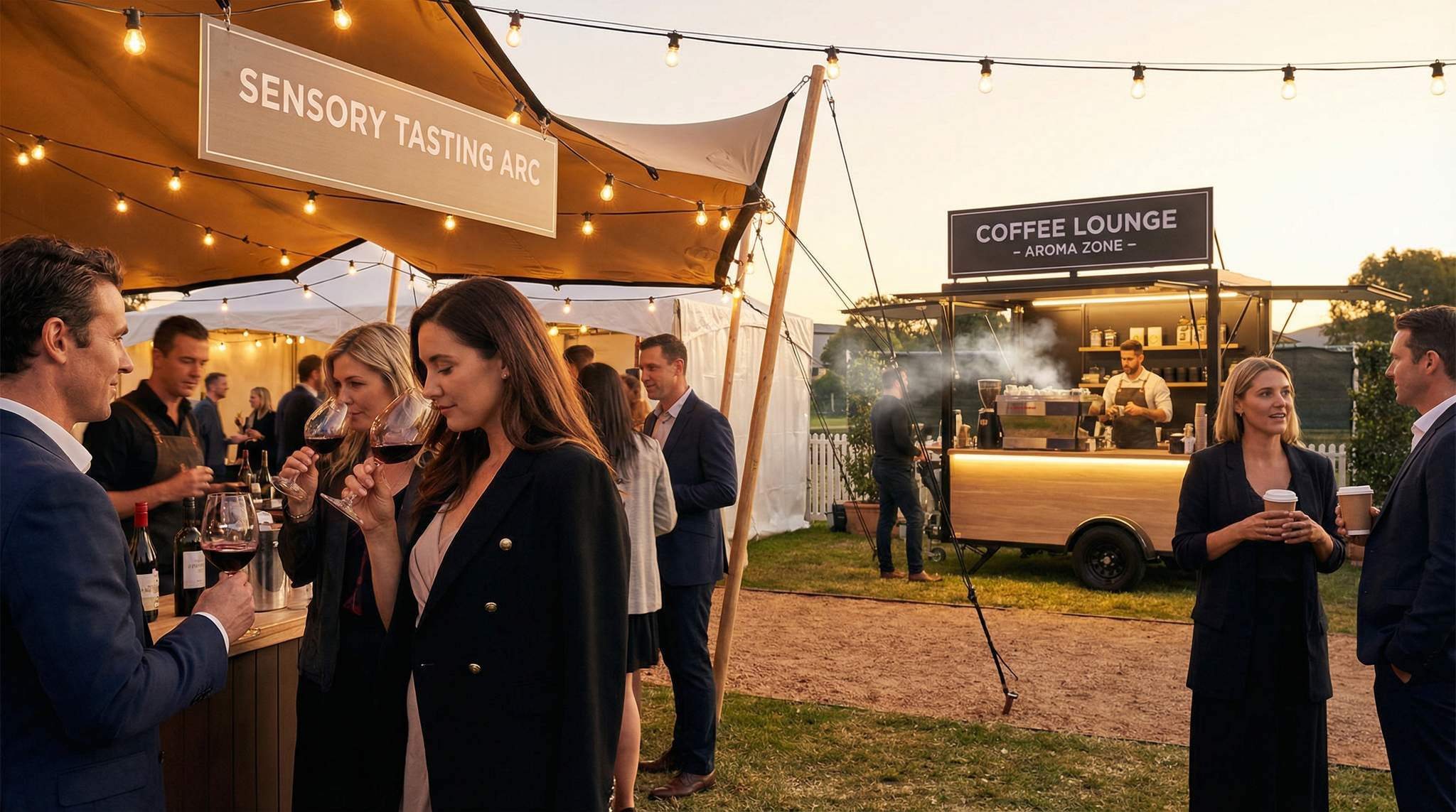 Coffee & Espresso Bars Without Aroma Clash &ndash; Respecting the Sensory Arc of Your Wine Festival