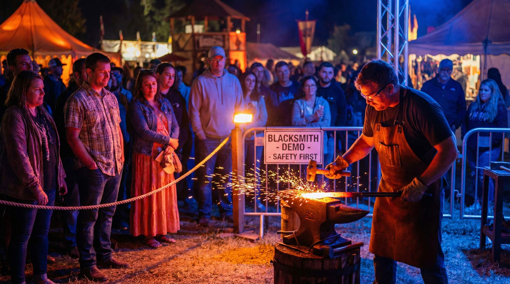 Craft Demonstrations at Folk Festivals: Blacksmiths, Weavers, and Safety Lines