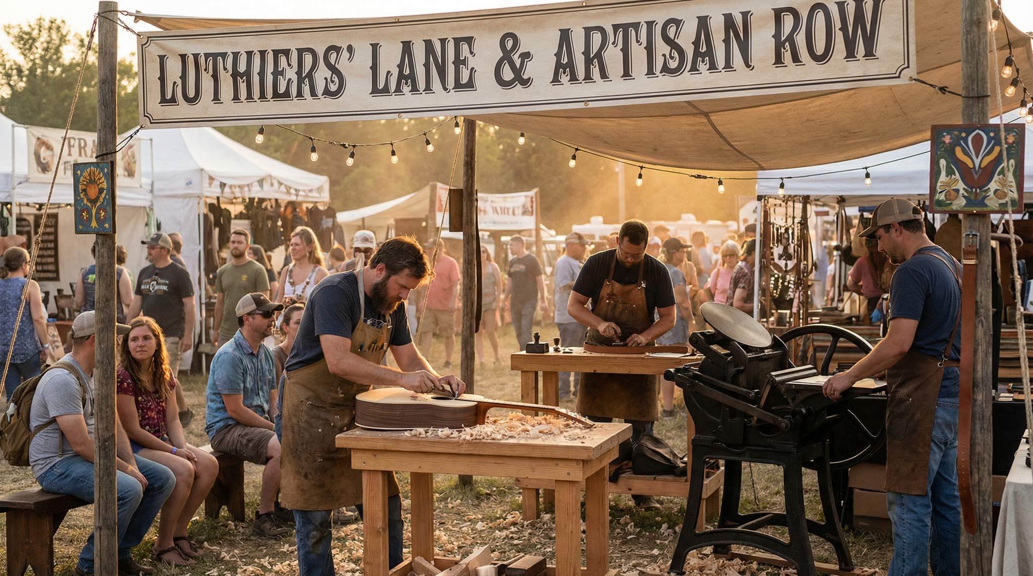 Craft Rows at Americana Festivals: Luthiers, Letterpress, and Leather