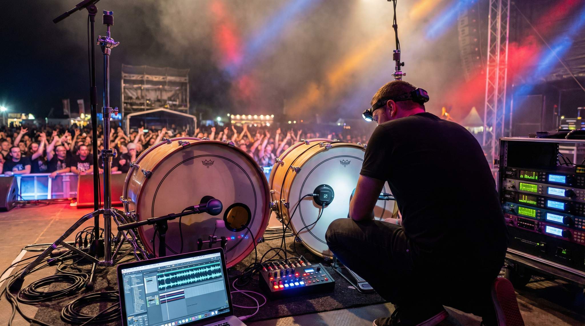 Drum Miking for Double-Kick Reality in Rock & Metal Festivals
