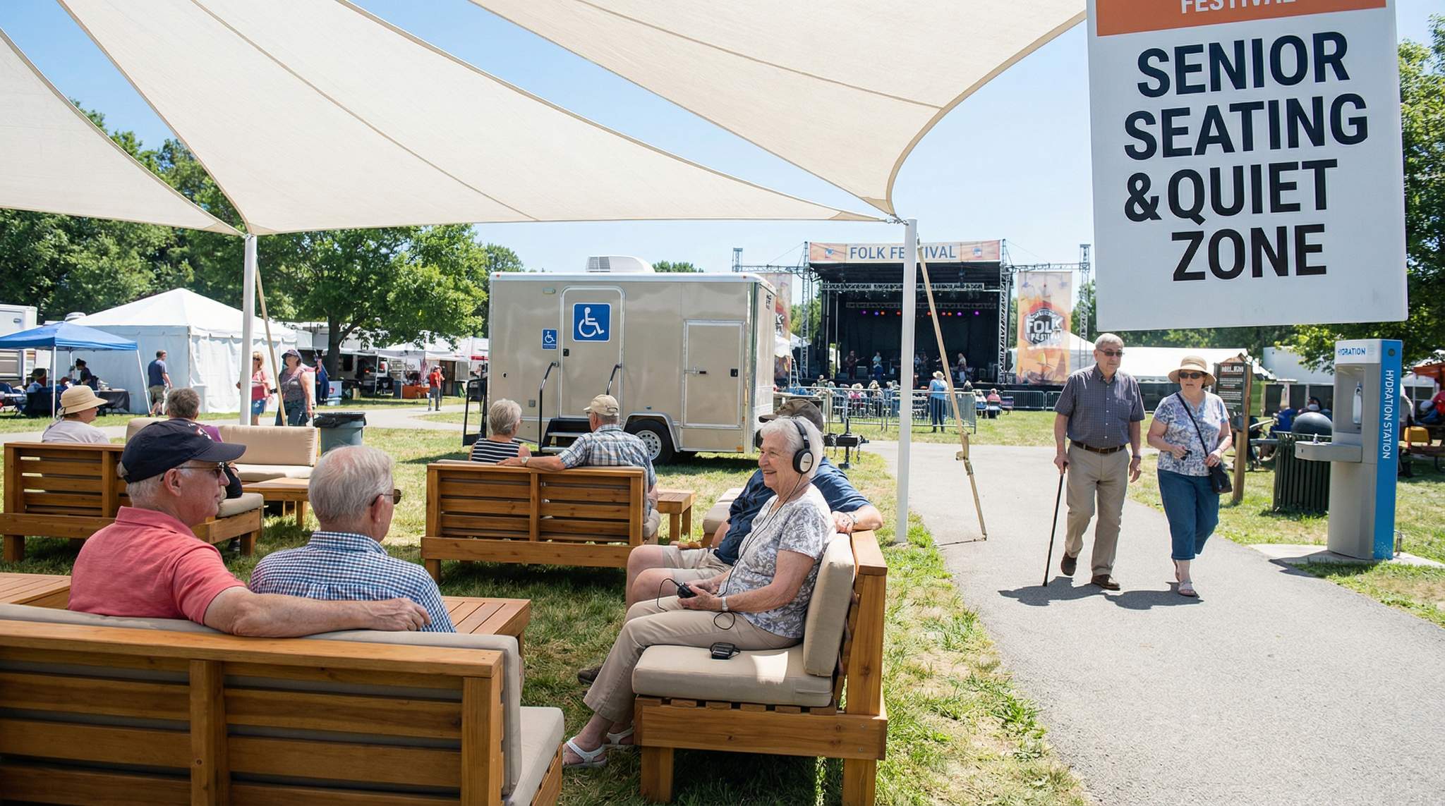 Elder-Friendly Festival Planning: Seating, Shade, Hearing, and Restrooms