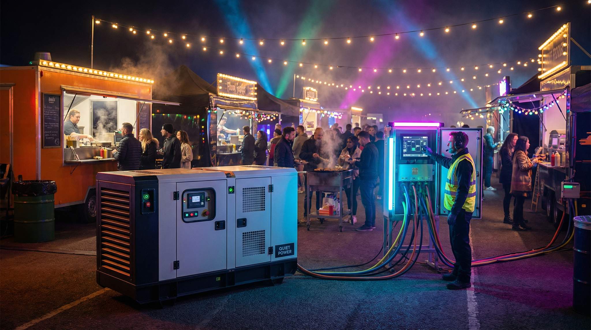 Electrical Distribution & Low-Noise Generators for Food Festivals