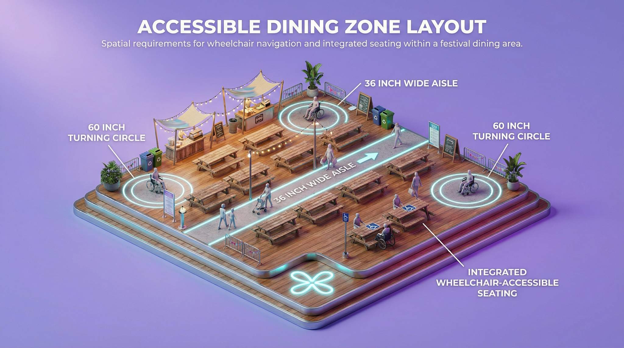 Accessible Dining Zone Layout