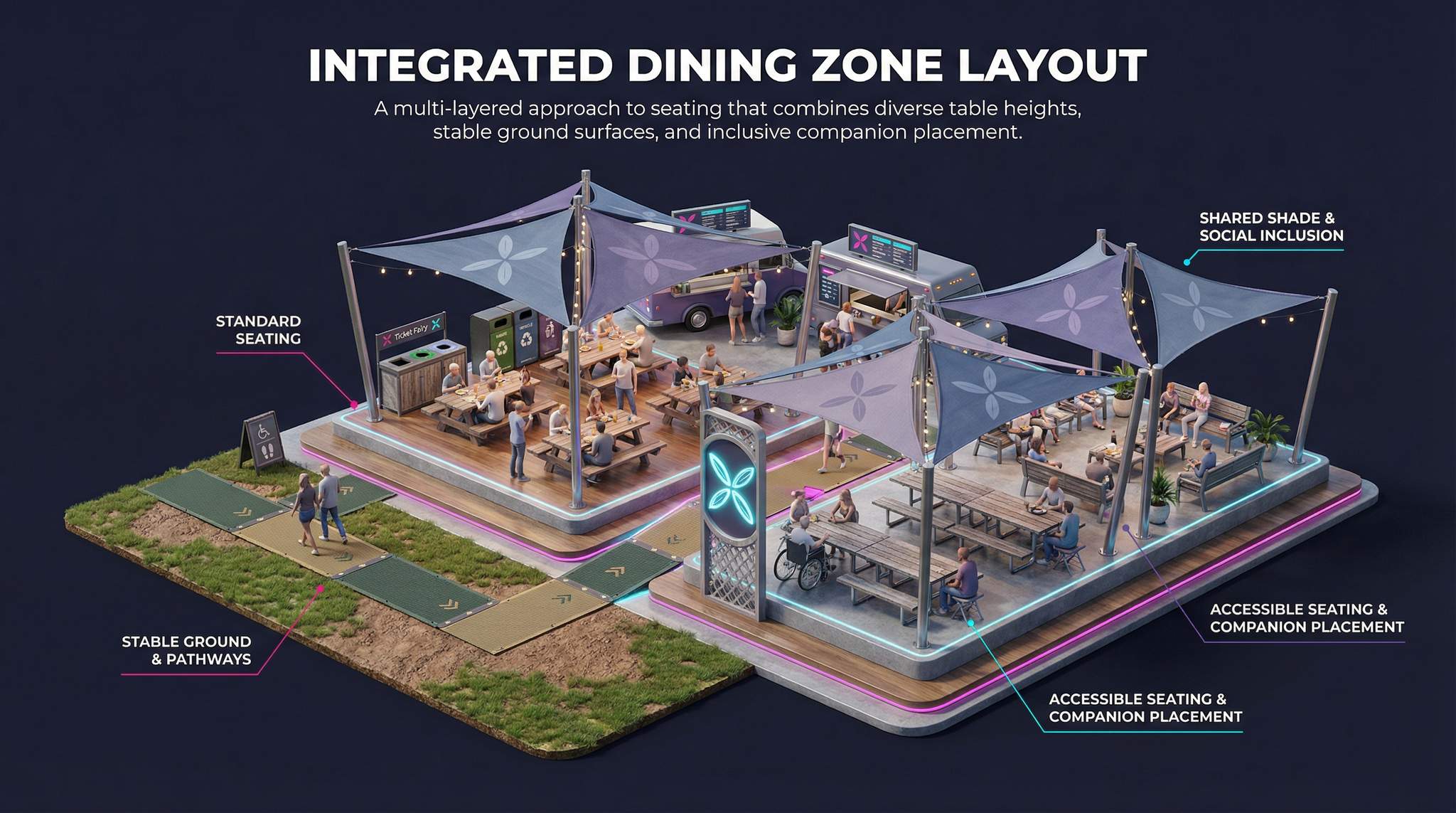 Integrated Dining Zone Layout