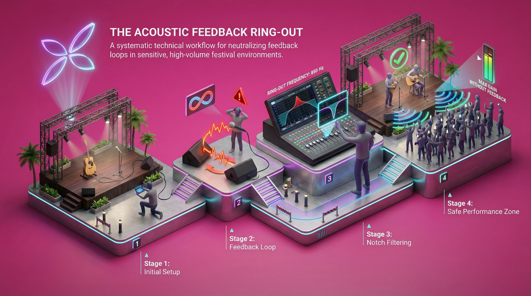 The Acoustic Feedback Ring-Out