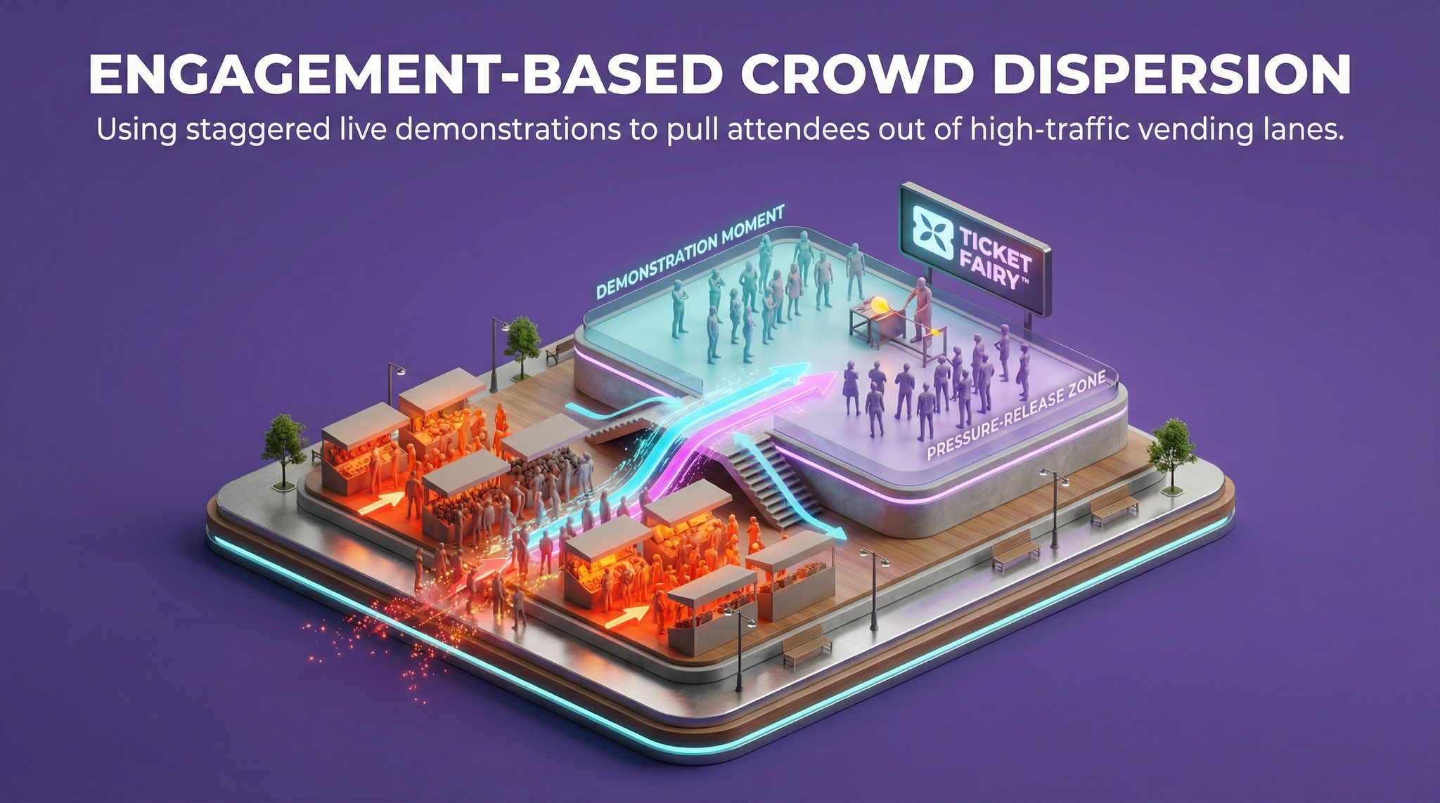 Engagement-Based Crowd Dispersion