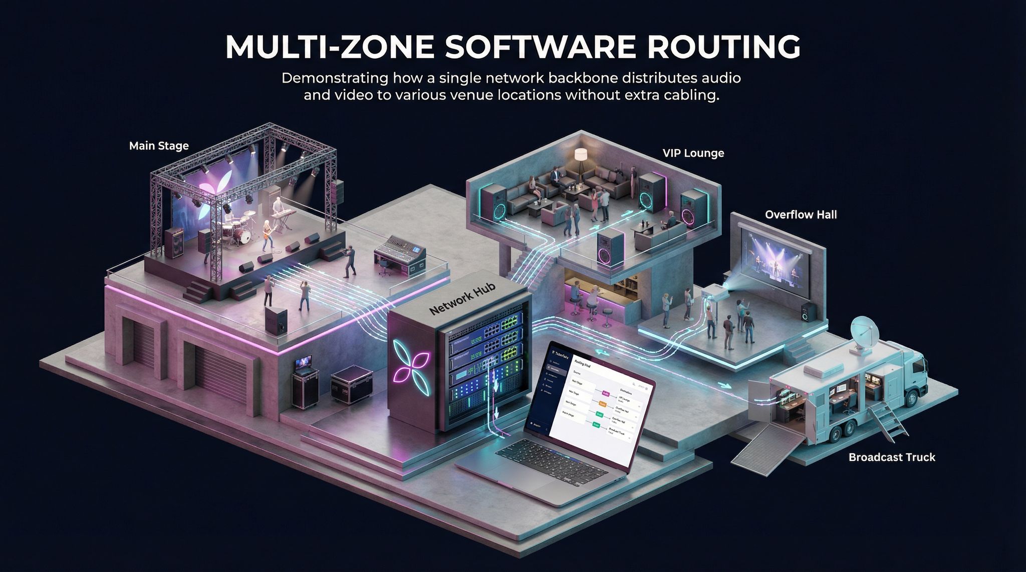 Multi-Zone Software Routing