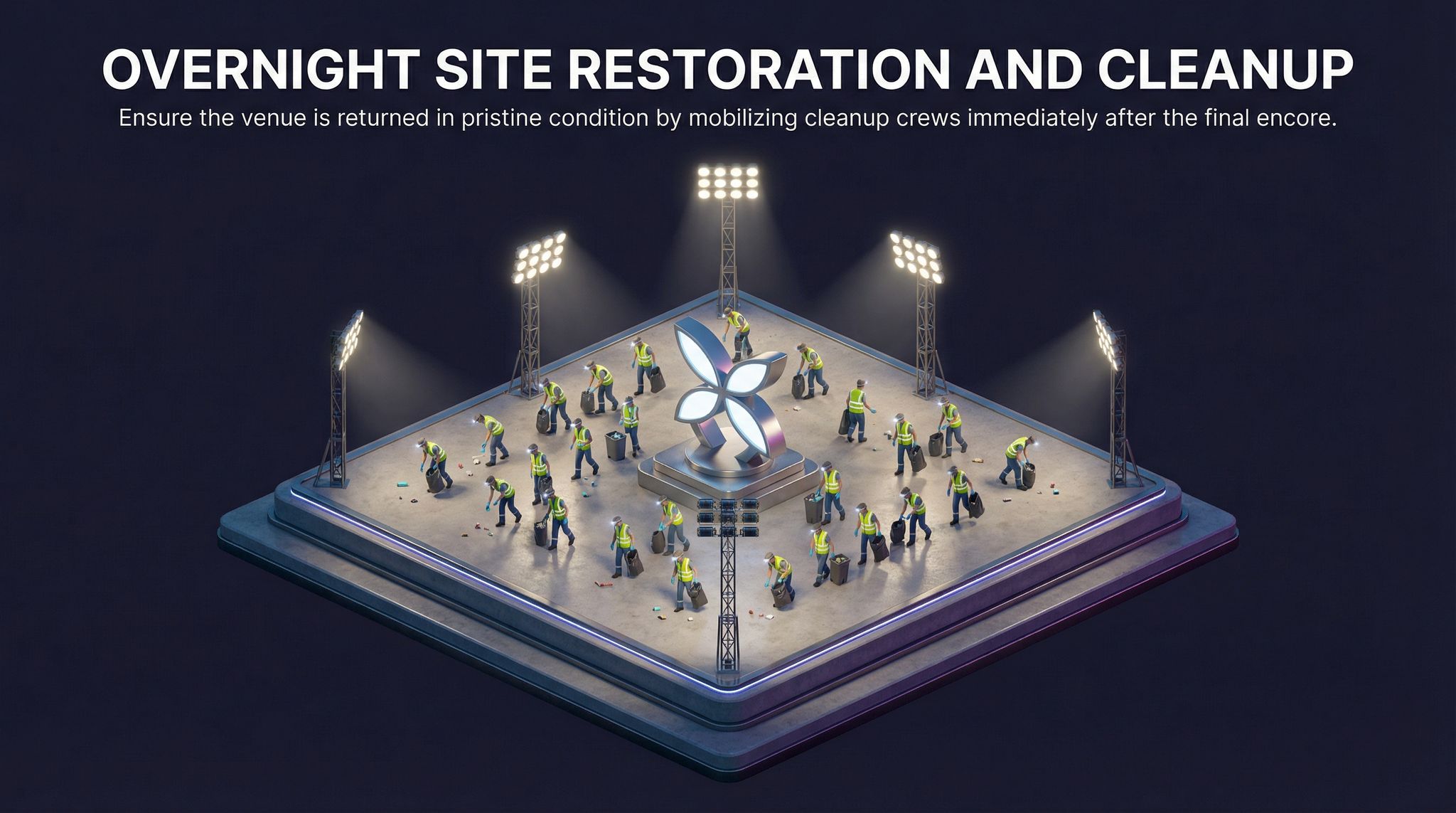 Overnight Site Restoration and Cleanup