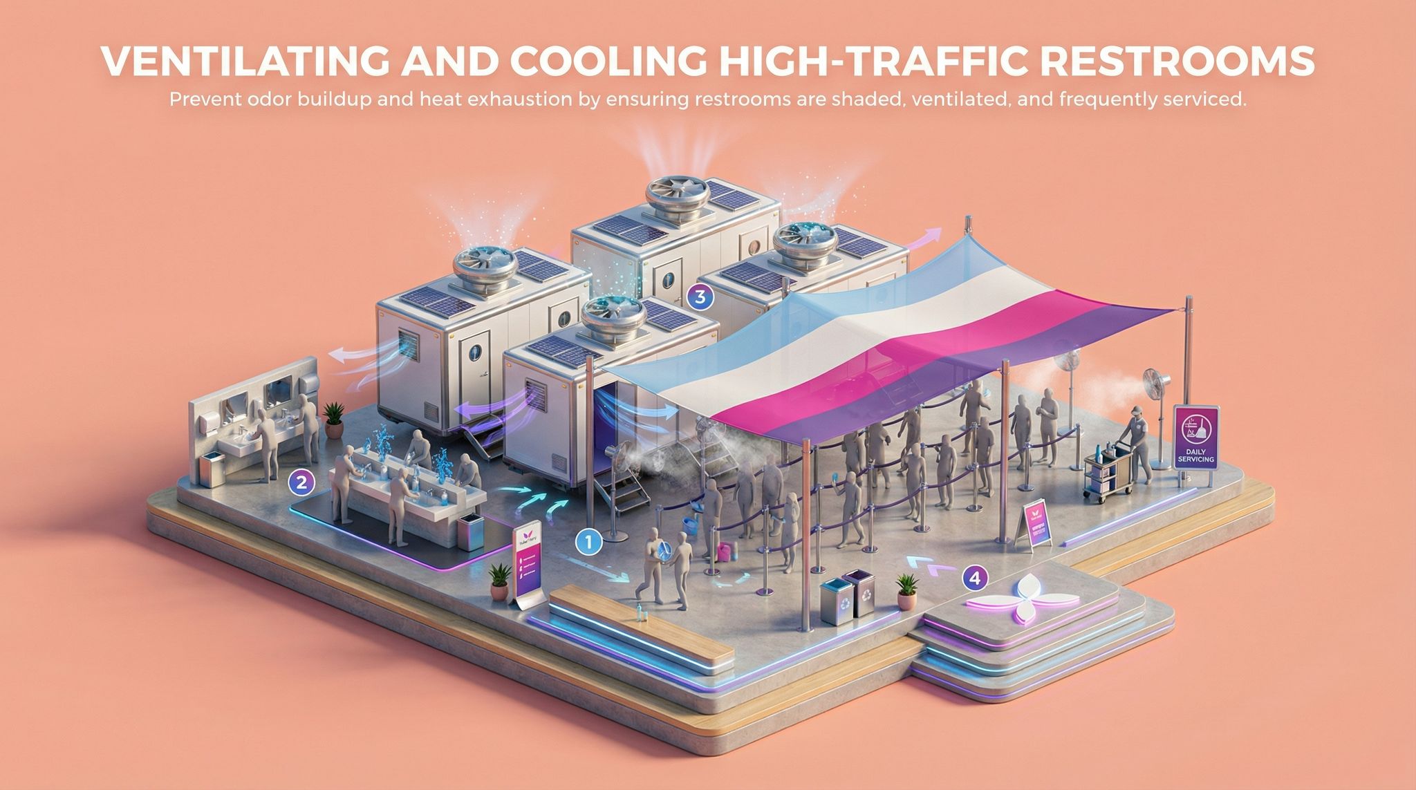 Ventilating and Cooling High-Traffic Restrooms