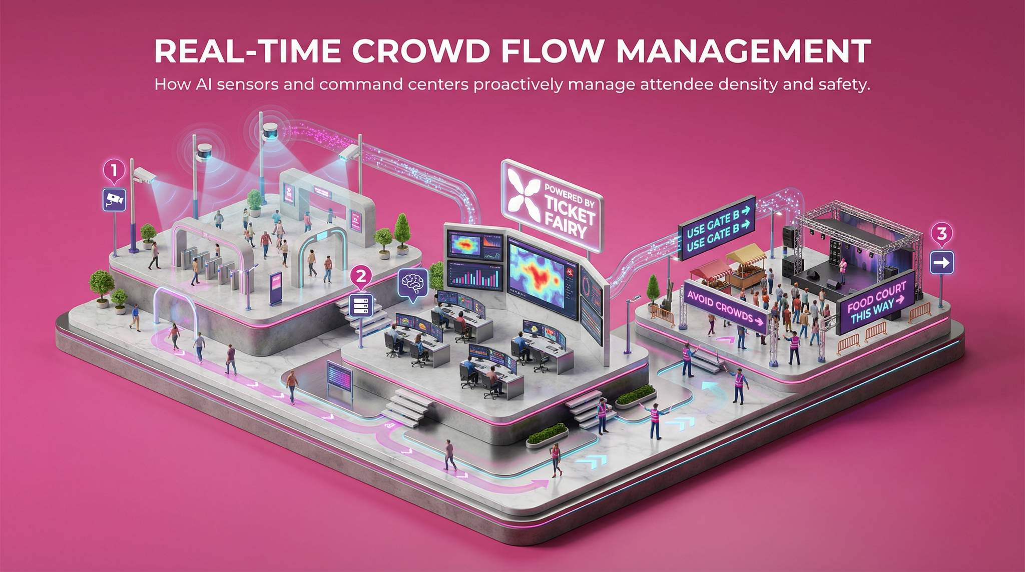 Real-Time Crowd Flow Management