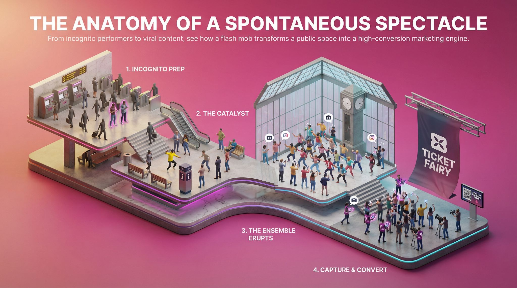 The Anatomy of a Spontaneous Spectacle