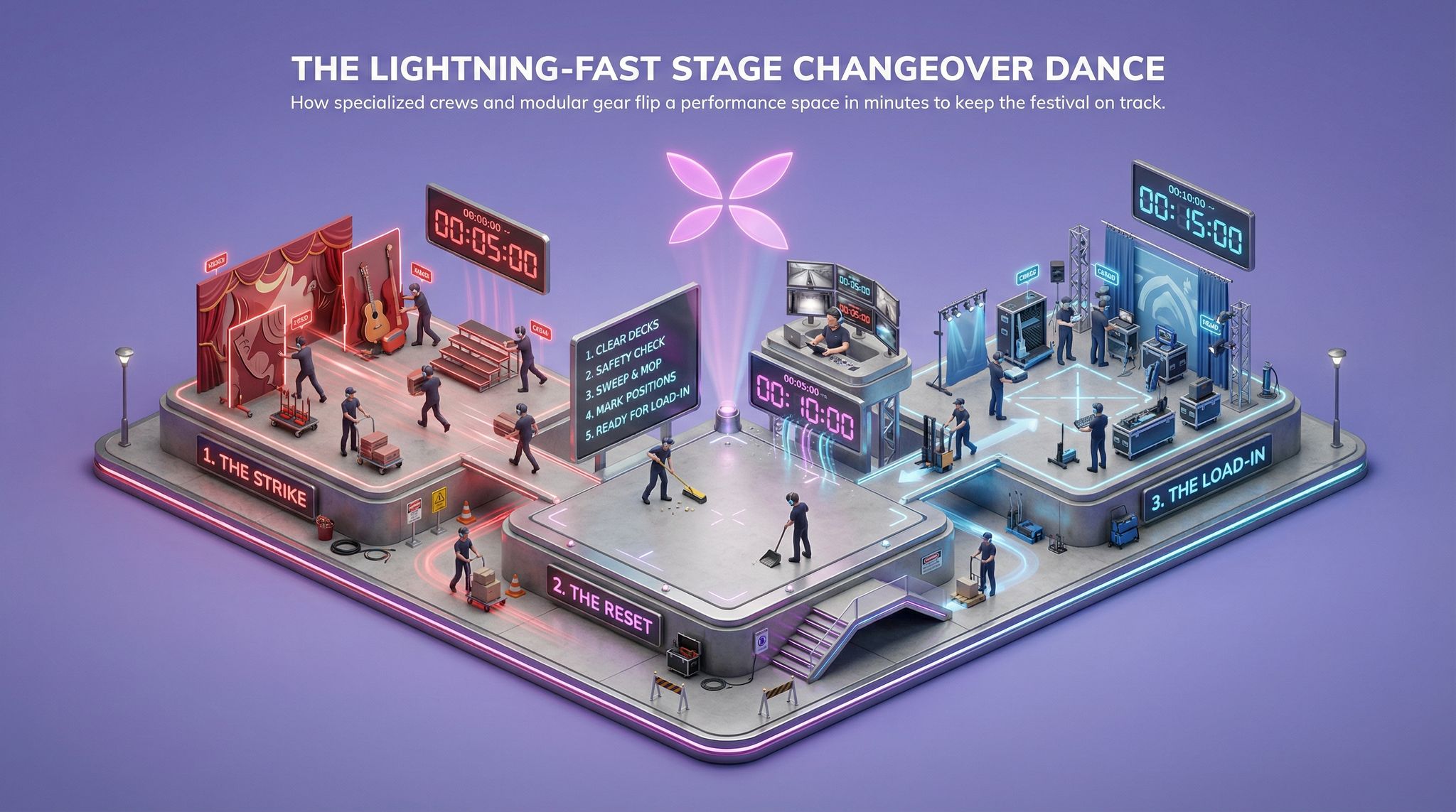 The Lightning-Fast Stage Changeover Dance