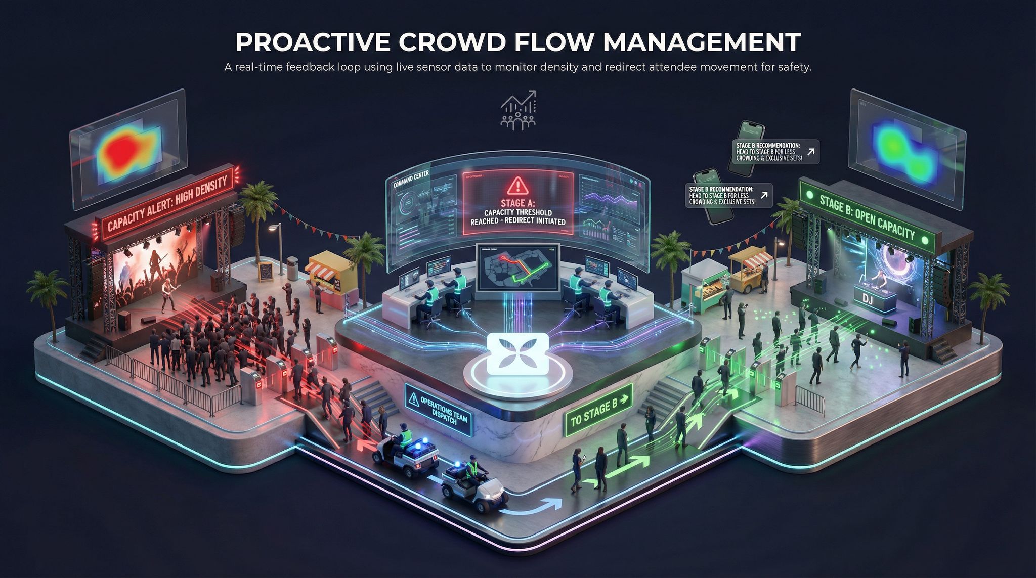 Proactive Crowd Flow Management