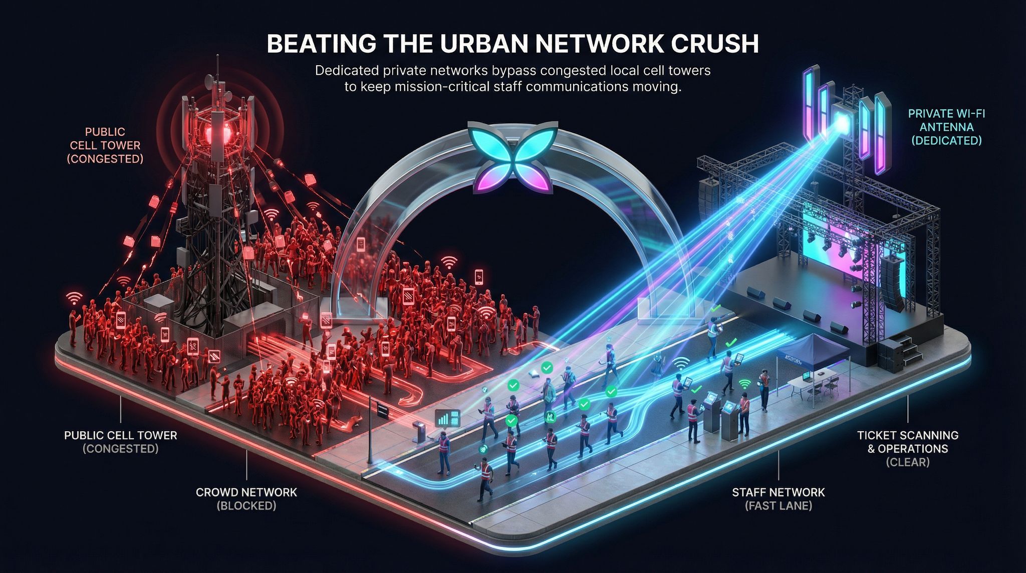 Beating the Urban Network Crush