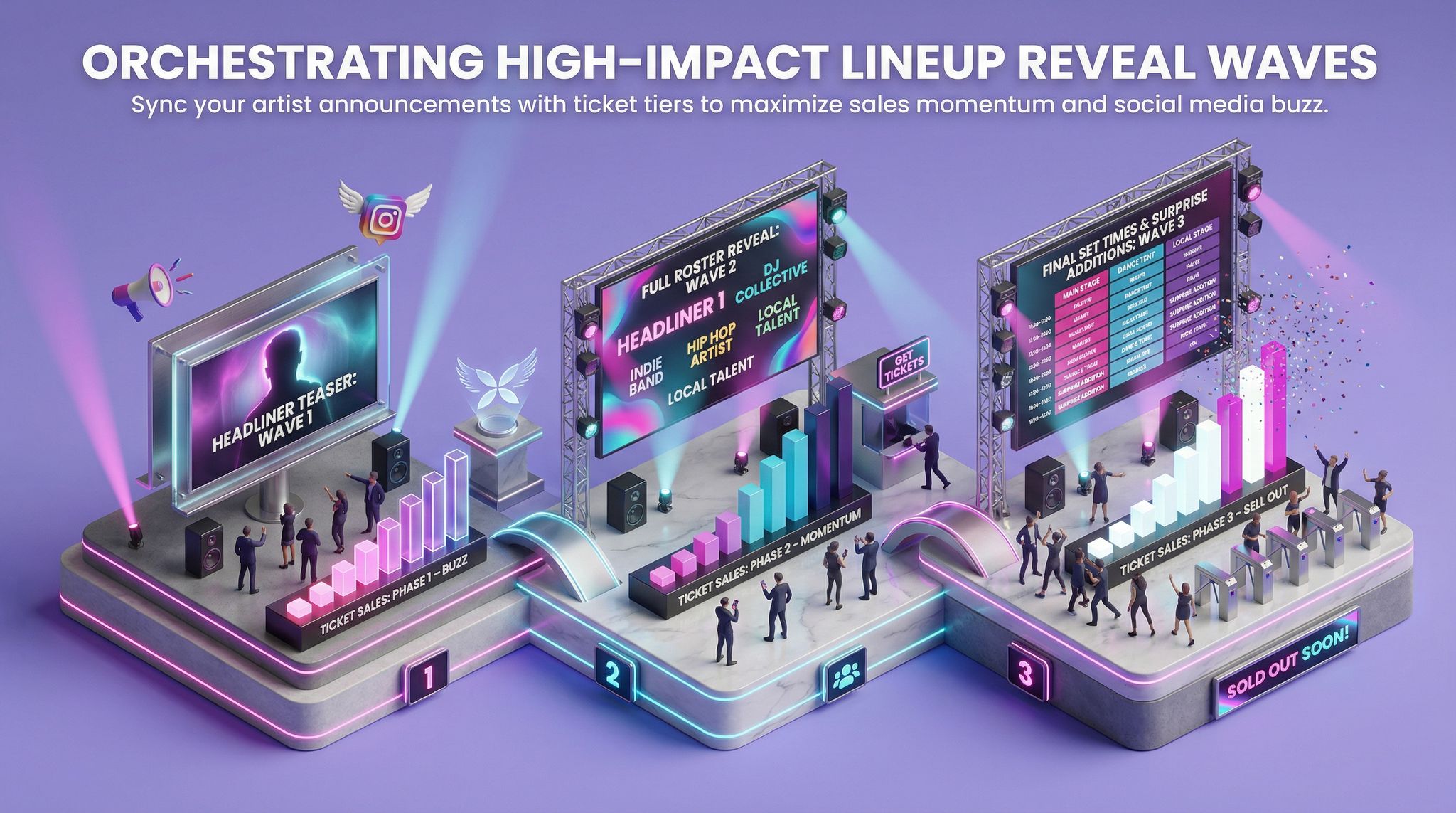 Orchestrating High-Impact Lineup Reveal Waves