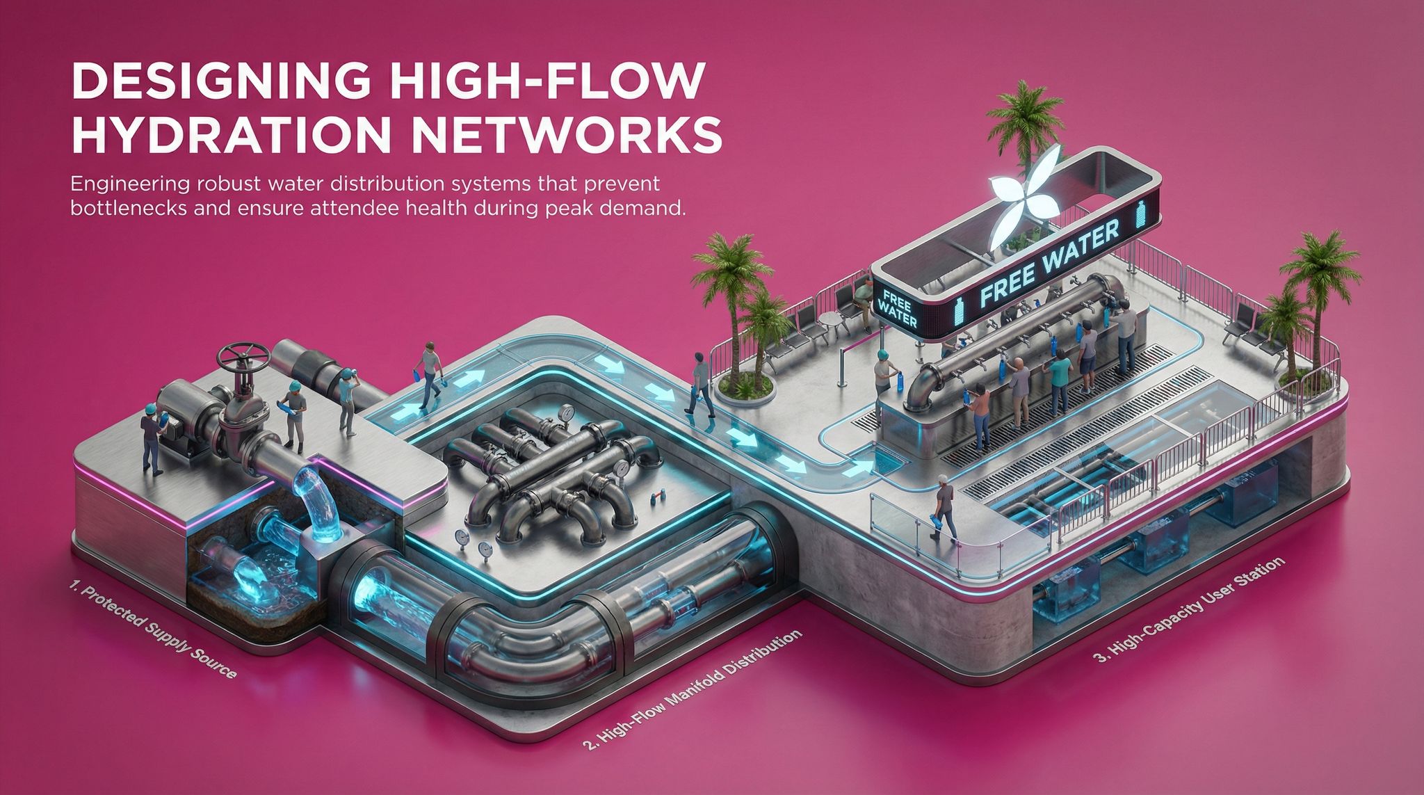 Designing High-Flow Hydration Networks